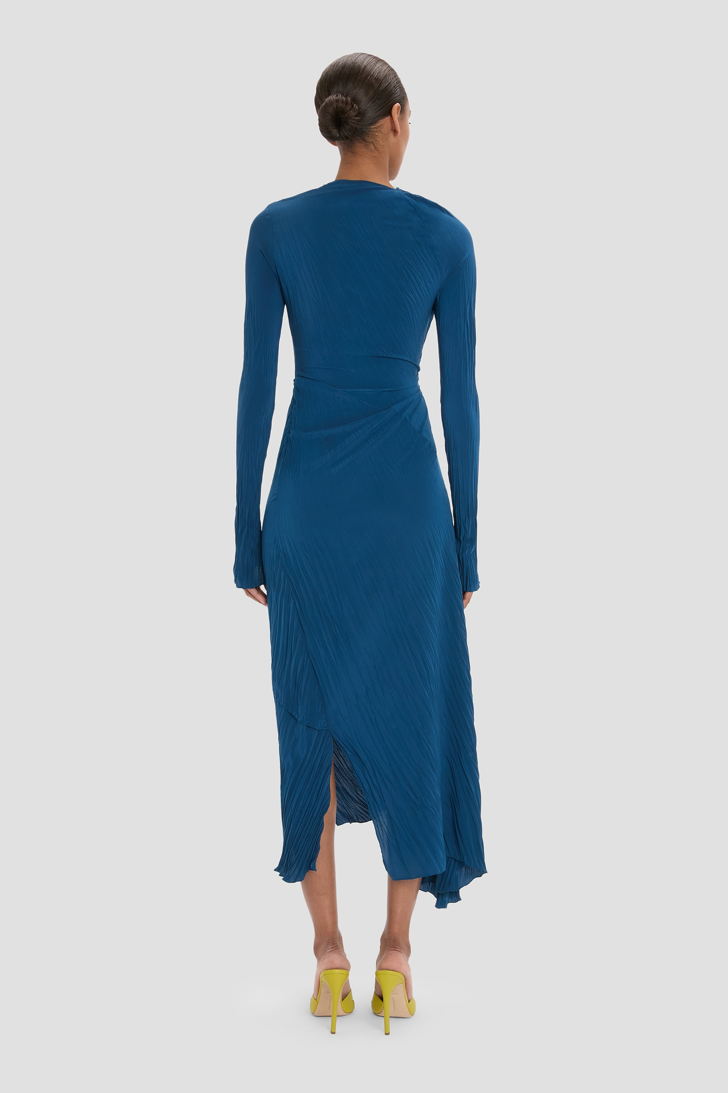 Plisse Dress In Blue