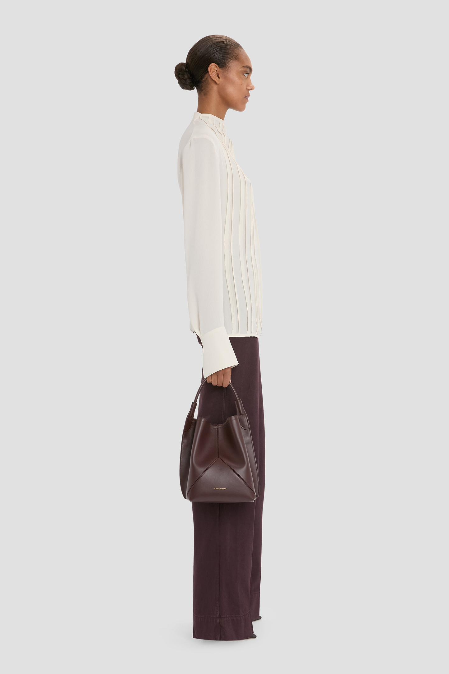 Victoria Bucket Burgundy Soft Calf Leather