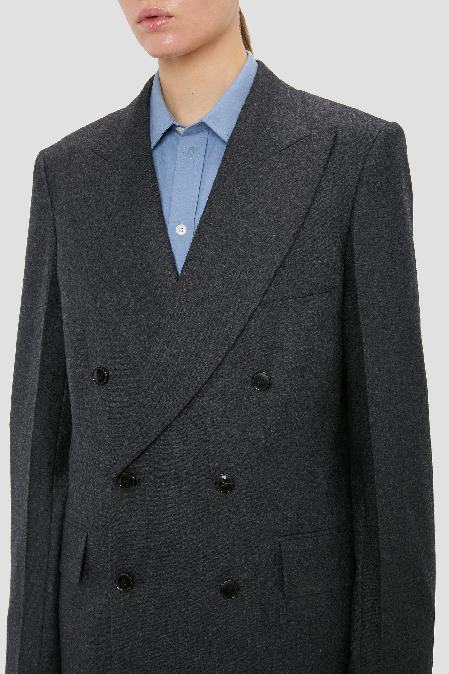 Tailored Jacket In Grey Melange