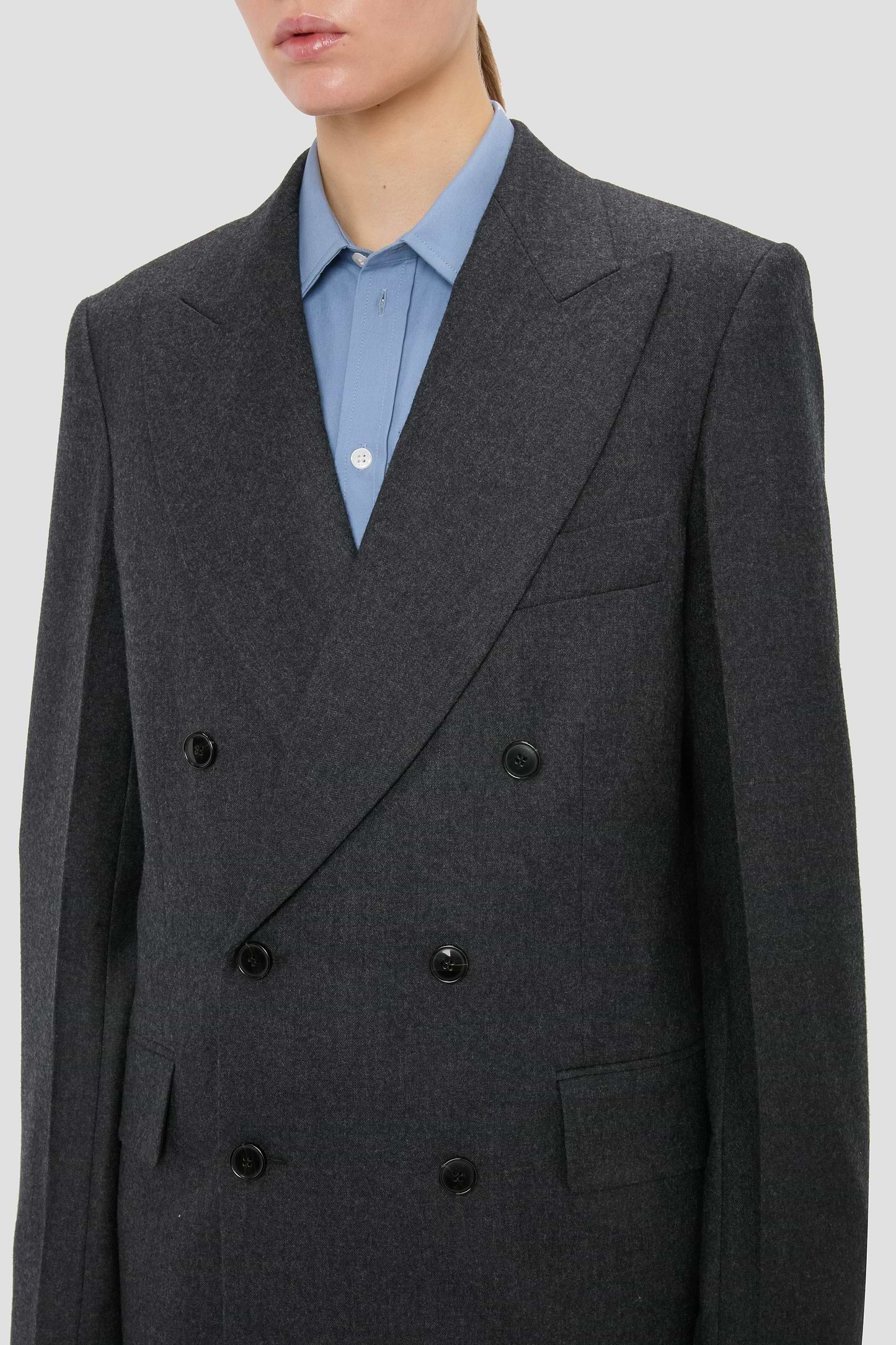 Tailored Jacket In Grey Melange