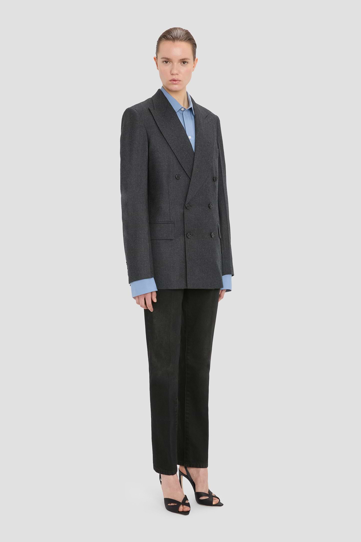 Tailored Jacket In Grey Melange