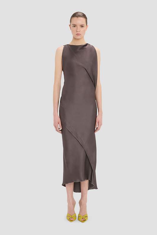 Kyra Midi Dress In Grey