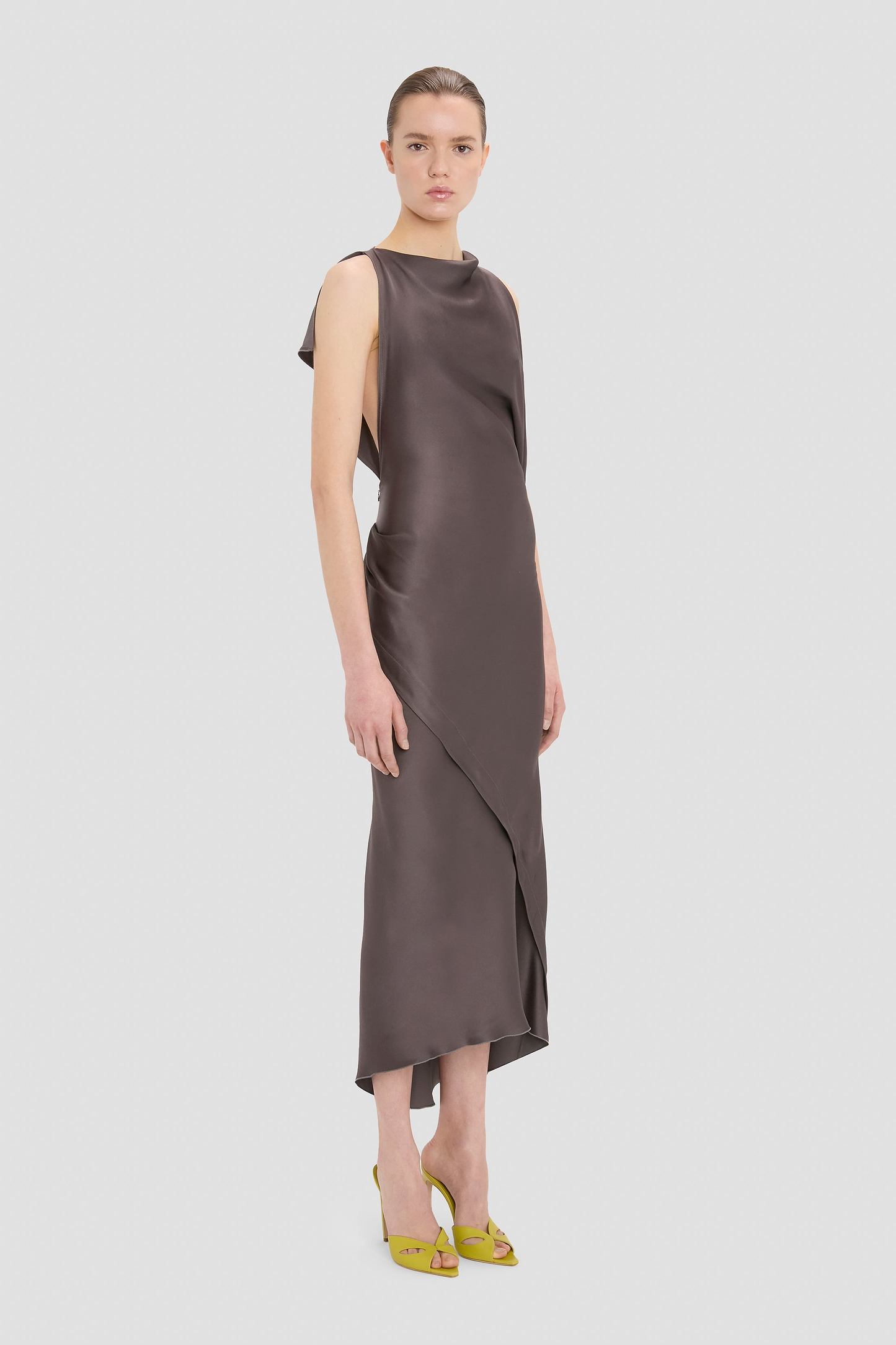 Kyra Midi Dress In Grey