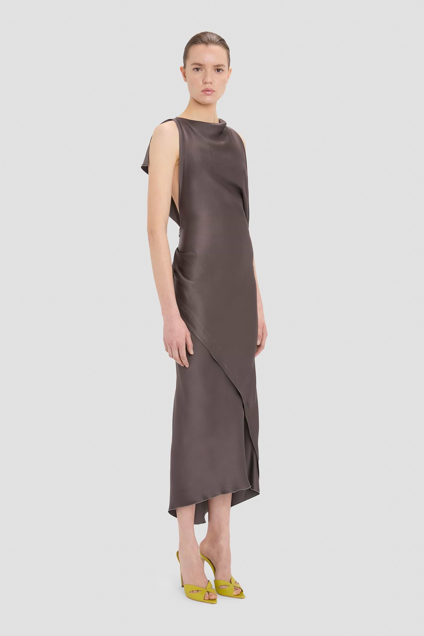 Kyra Midi Dress In Grey