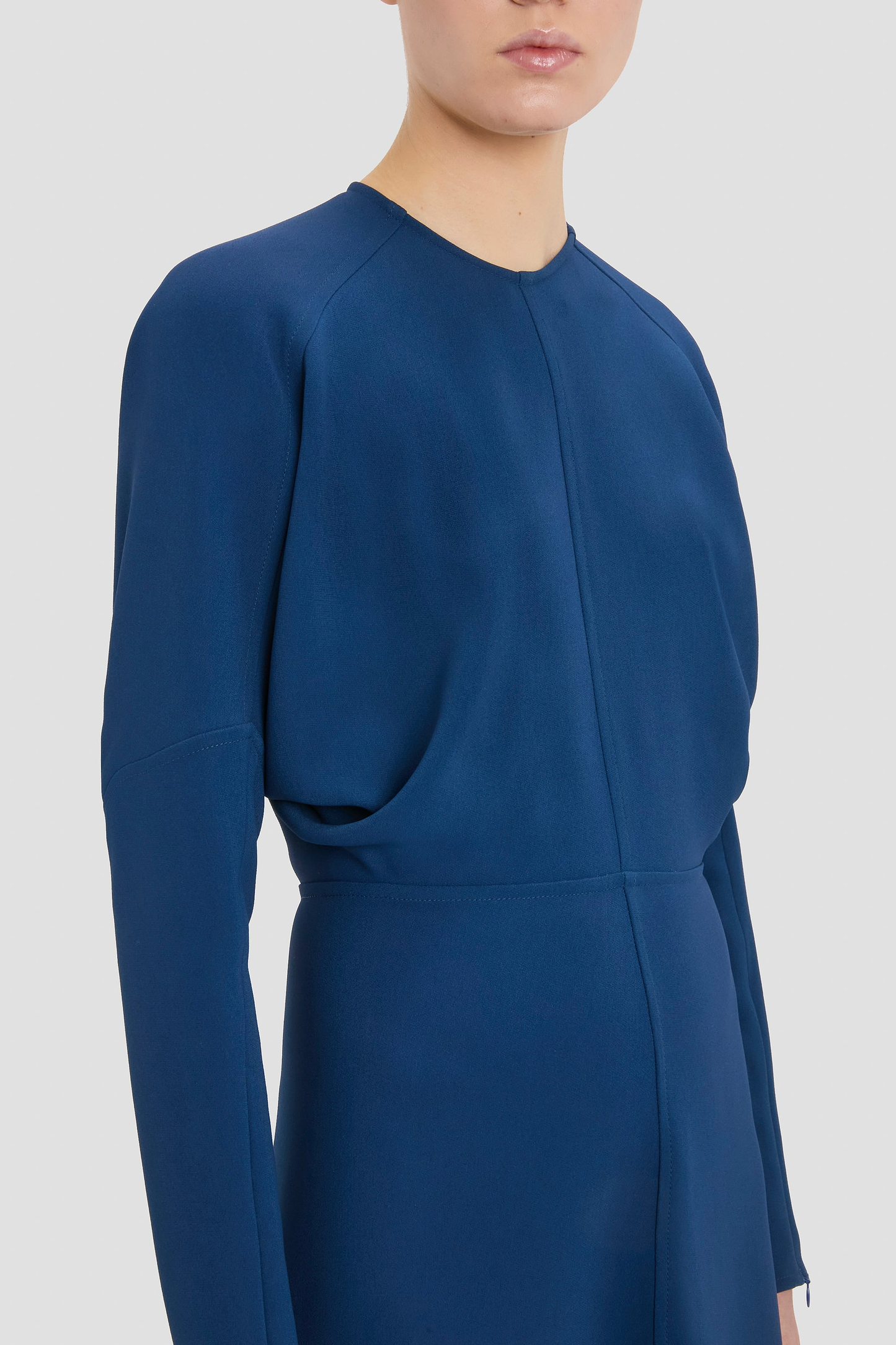 Dolman Midi Dress In Blue
