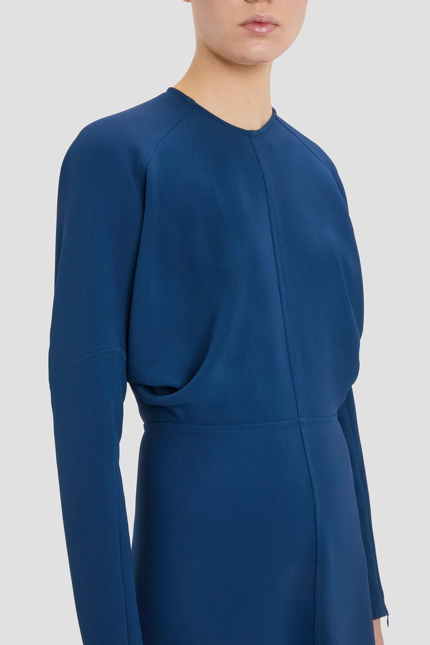 Dolman Midi Dress In Blue