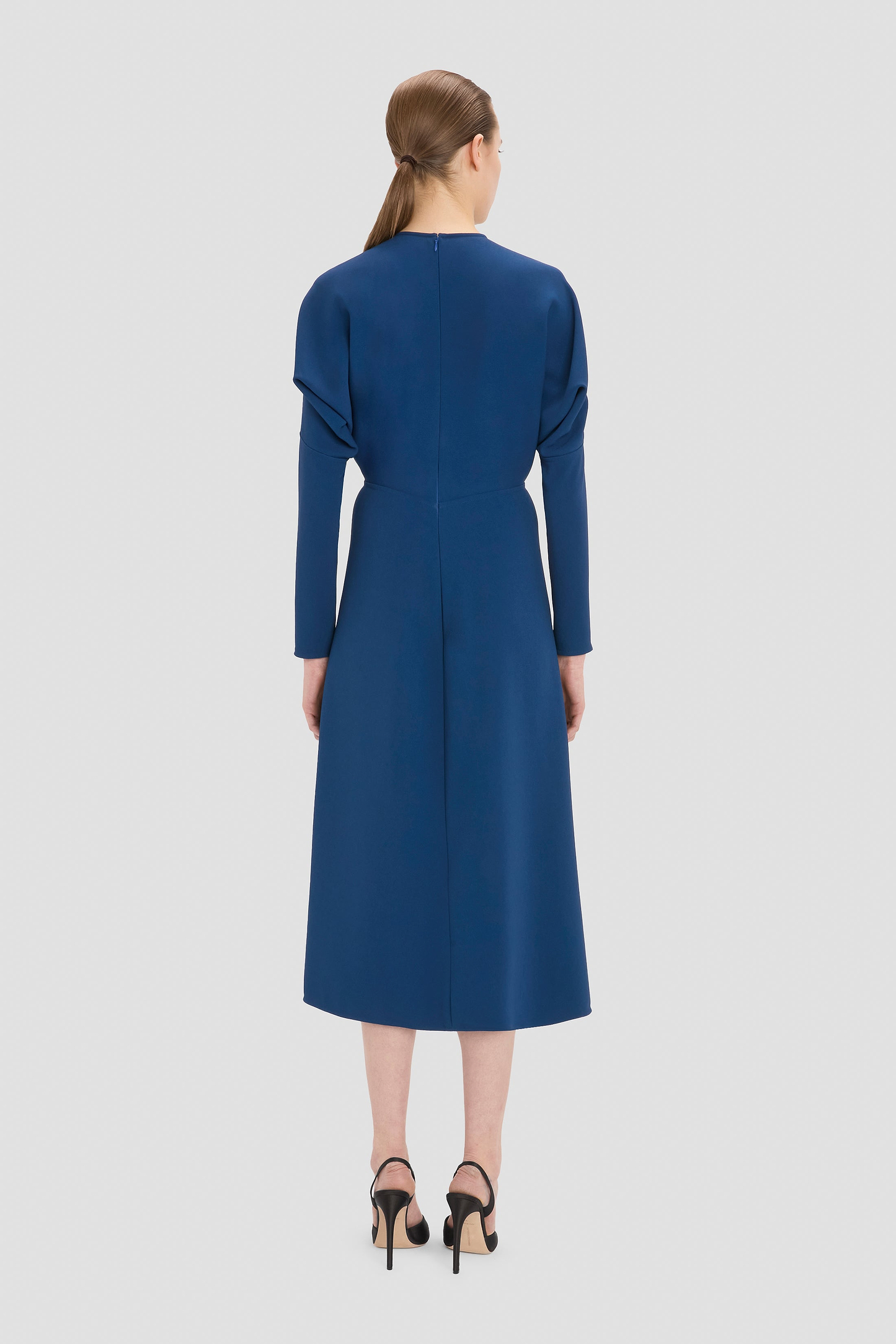 Dolman Midi Dress In Blue
