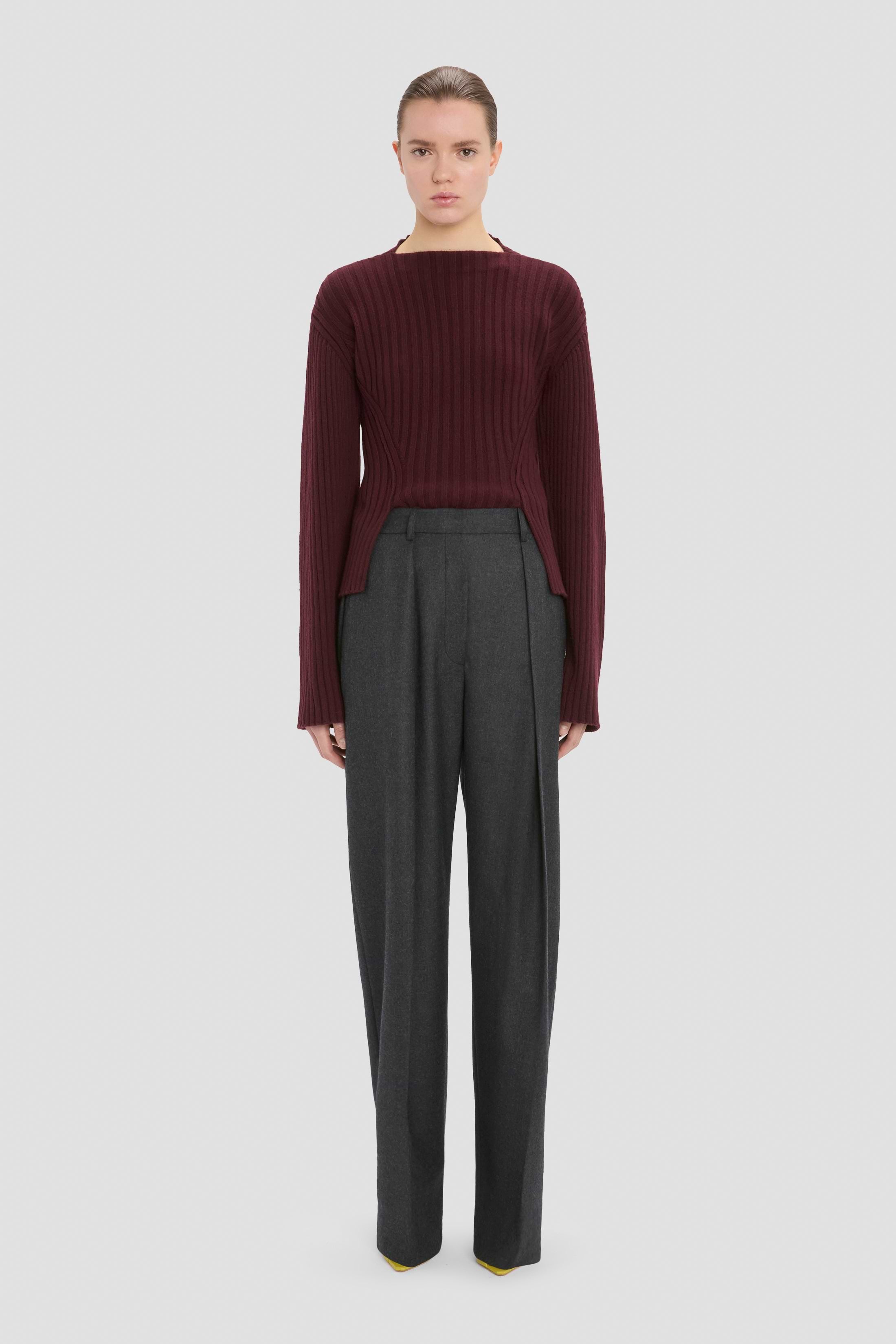 Cecilia Trouser In Grey Melange