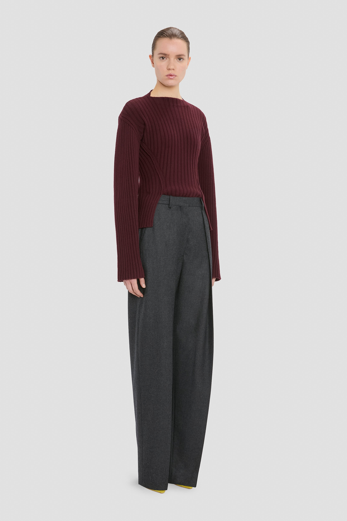 Cecilia Trouser In Grey Melange