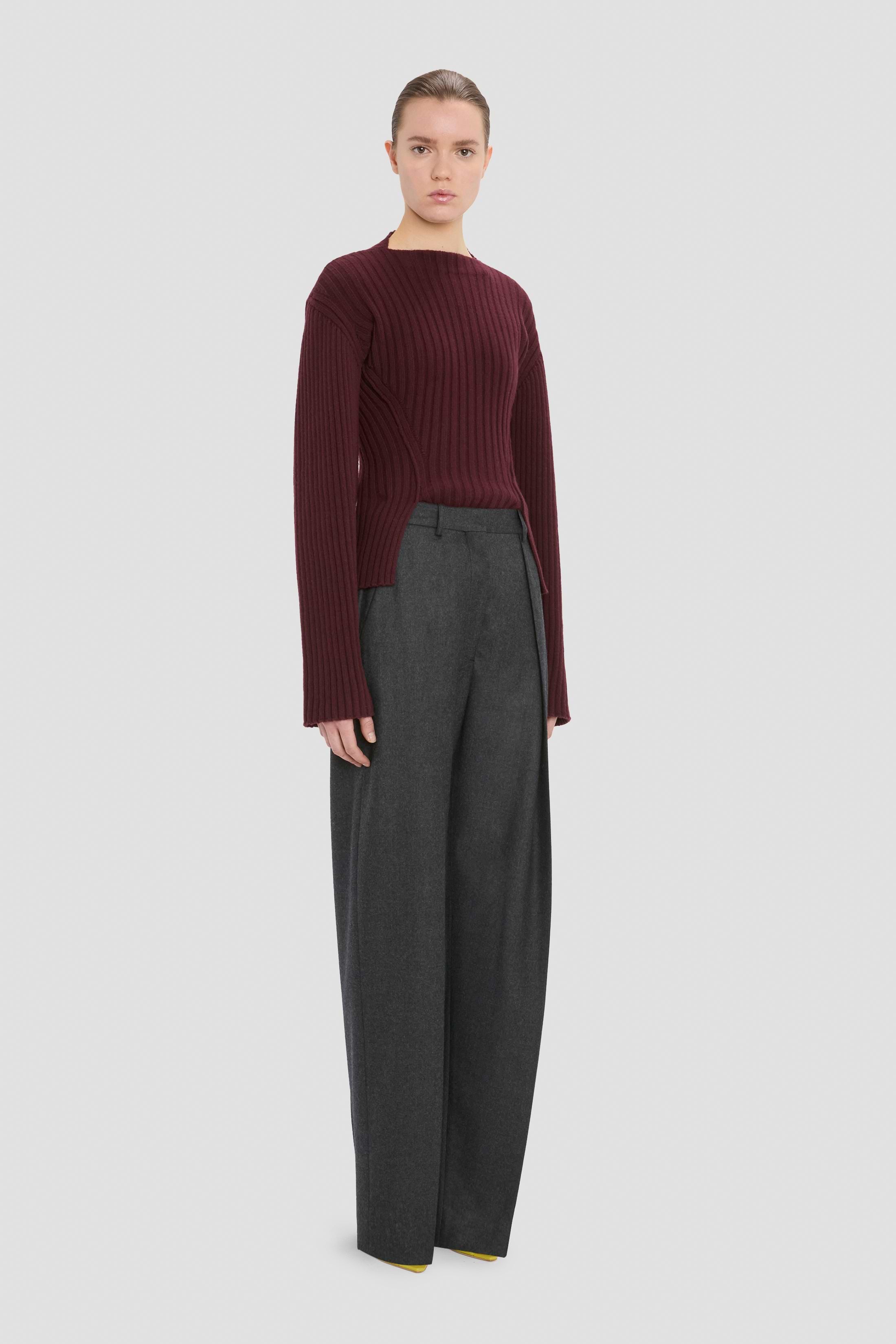 Cecilia Trouser In Grey Melange