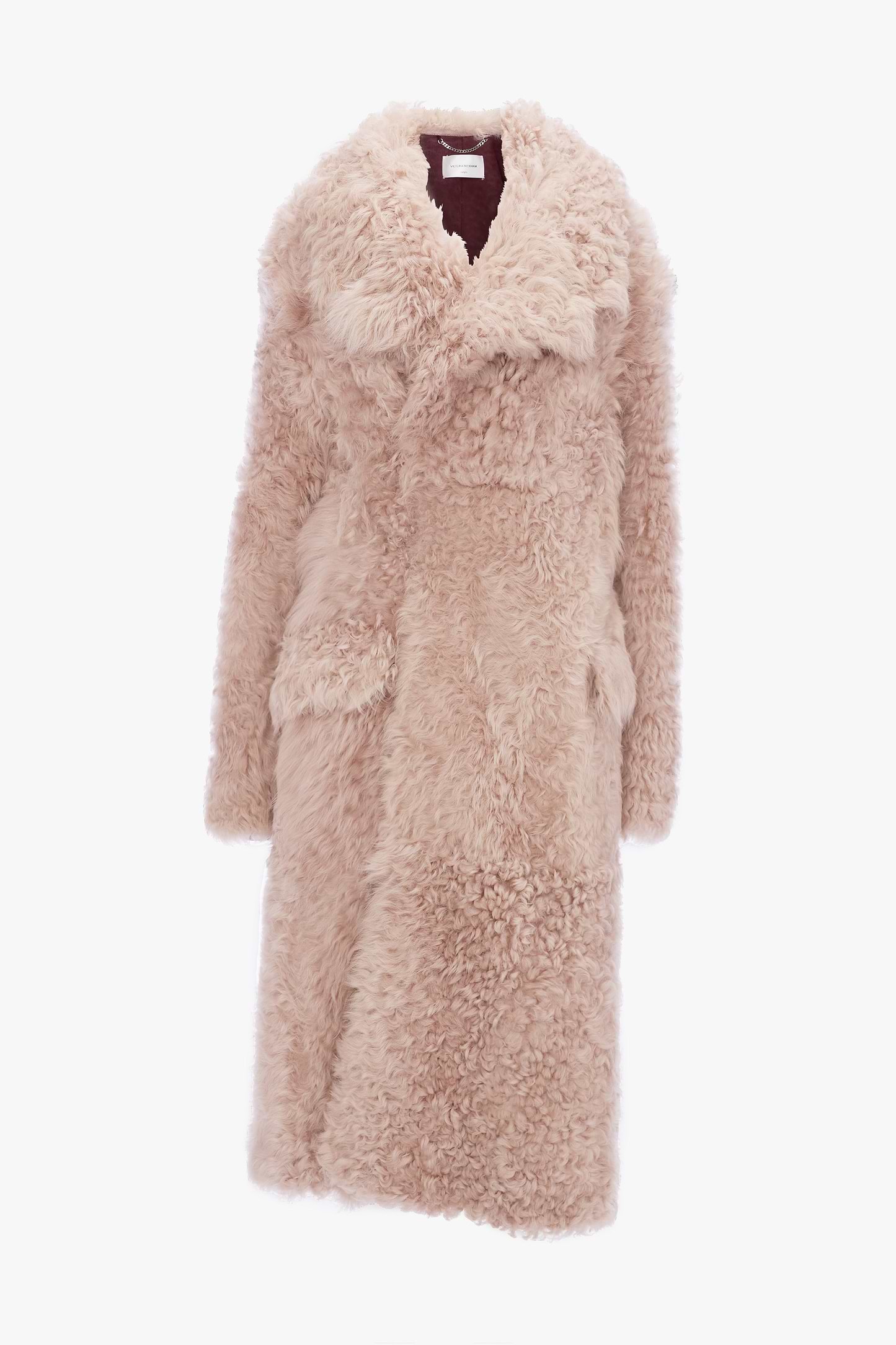 Shearling Coat In Pink