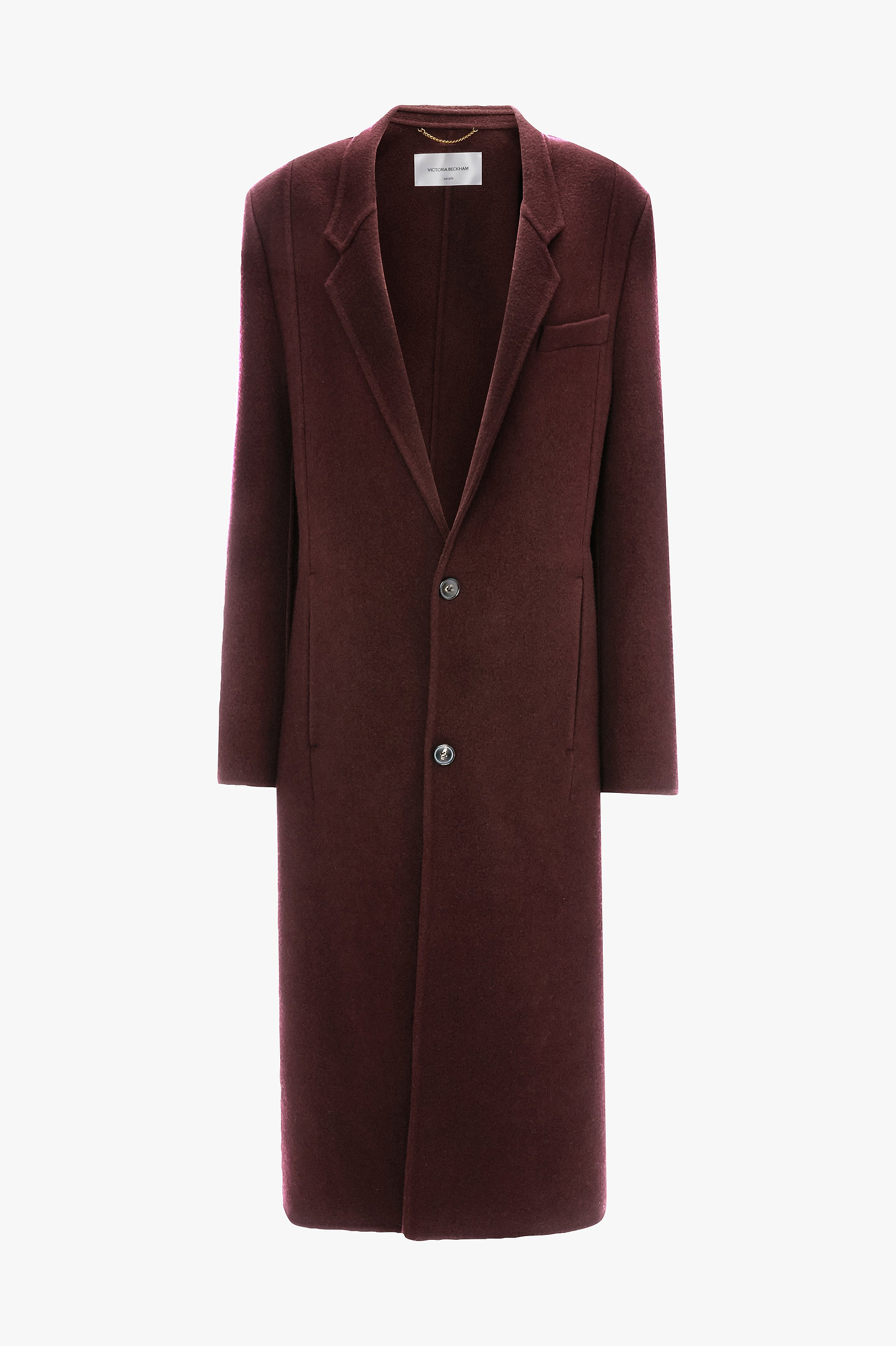 Tailored Coat In Dark Burgundy