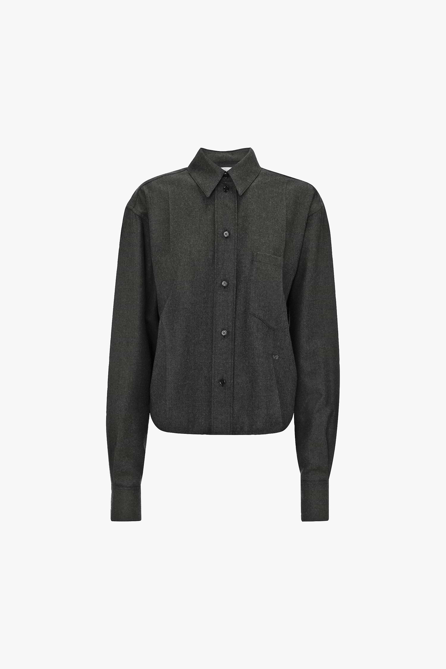 Ellys Shirt In Dark Grey Melange