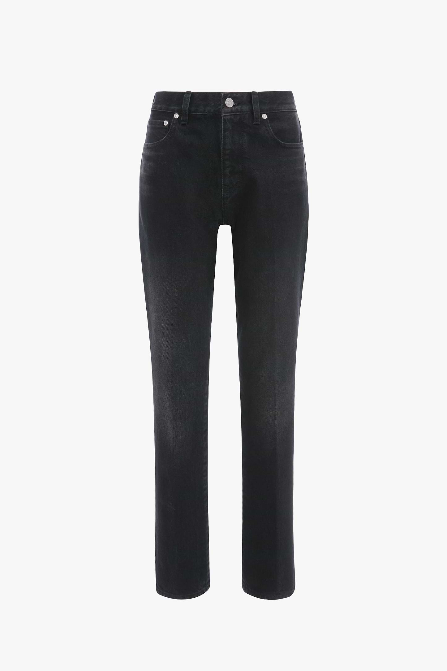Low Waist Jean In Washed Black