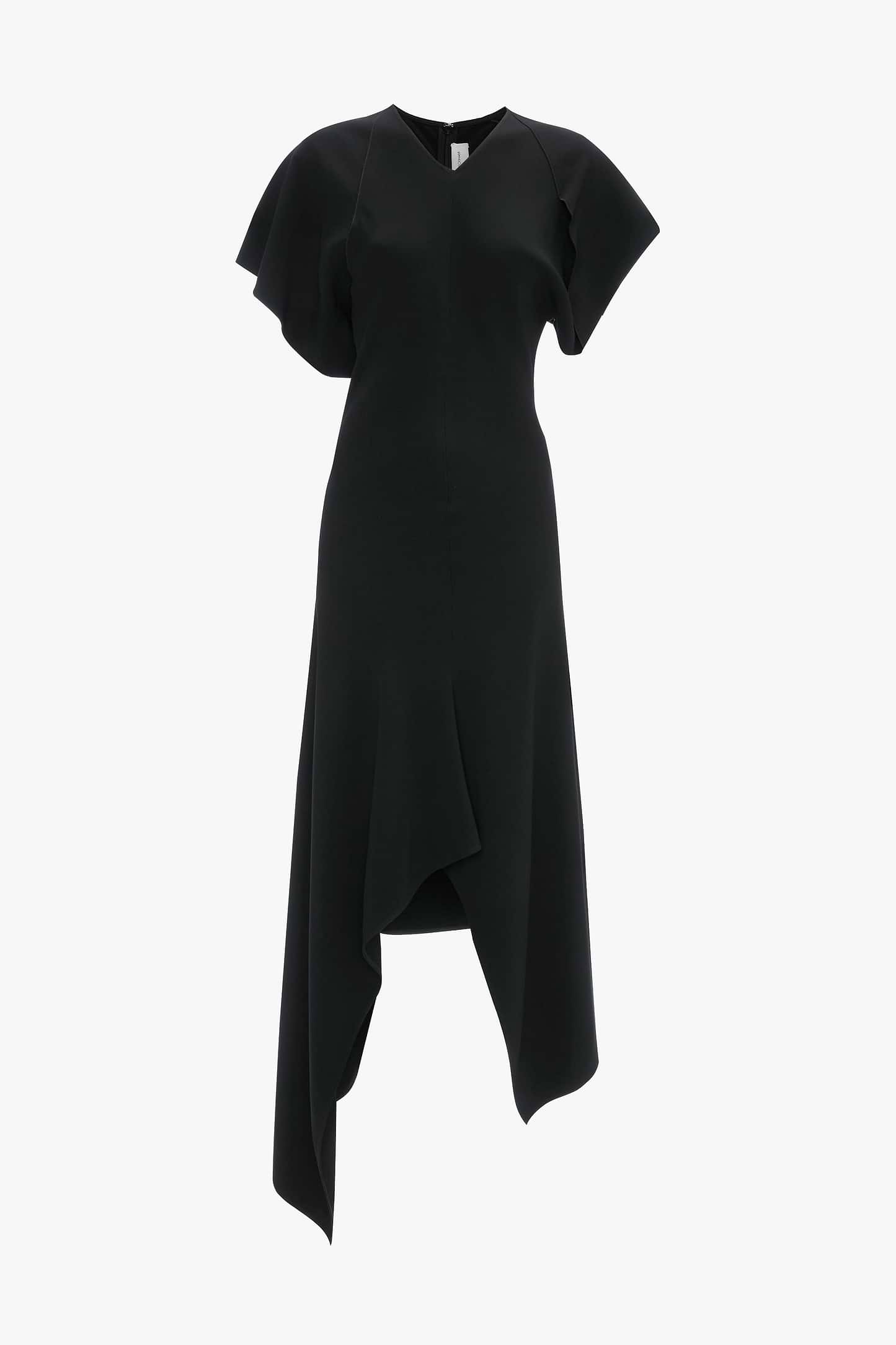 Panelled Dress In Black