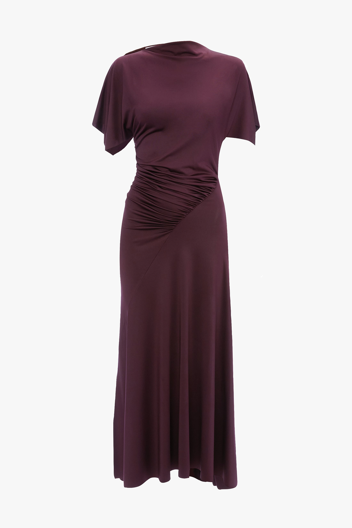 Blousey Midi Dress In Blackcurrant