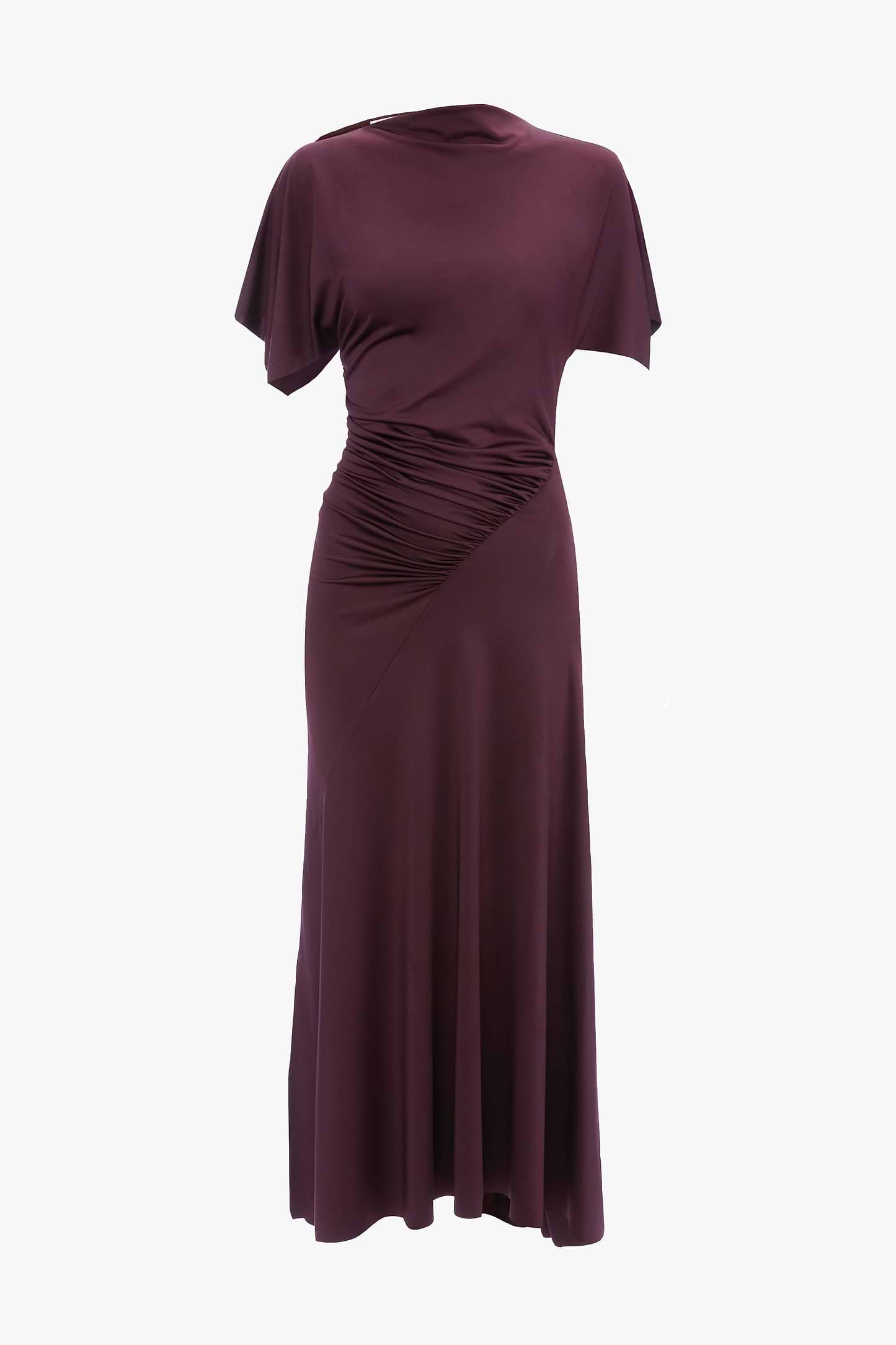 Blousey Midi Dress In Blackcurrant
