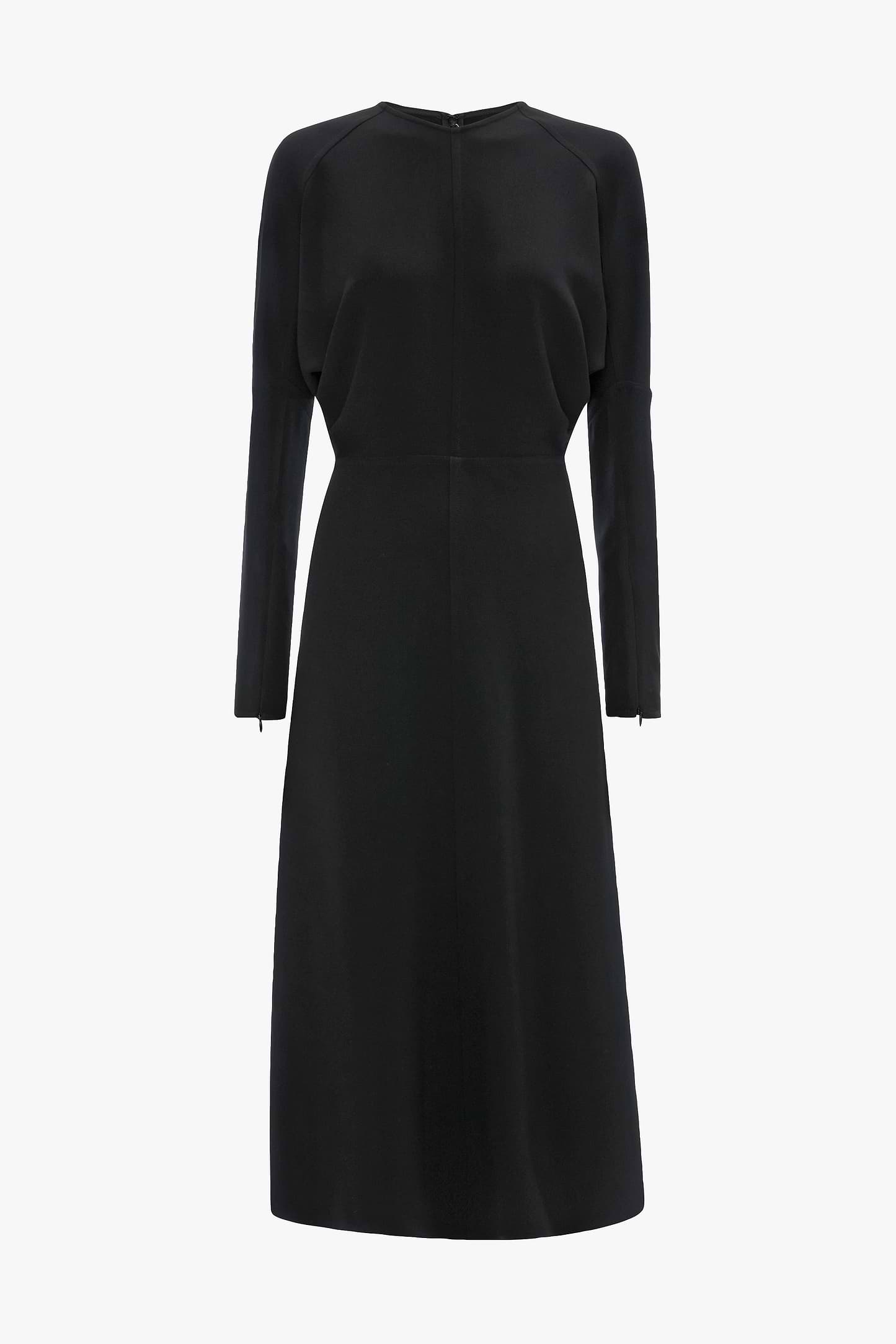 Dolman Midi Dress In Dark Grey Melange