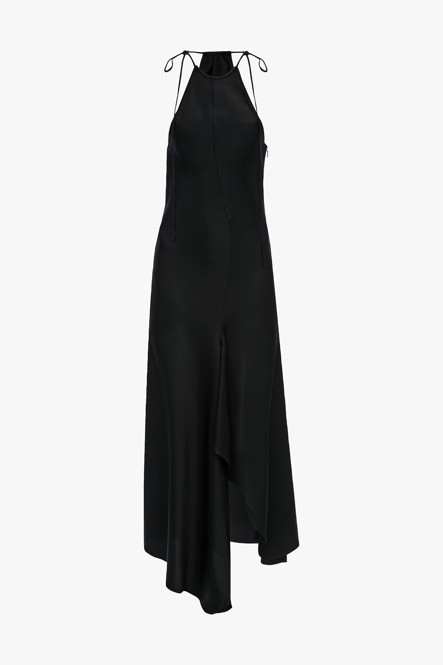 Halter Neck Midi Dress In Black