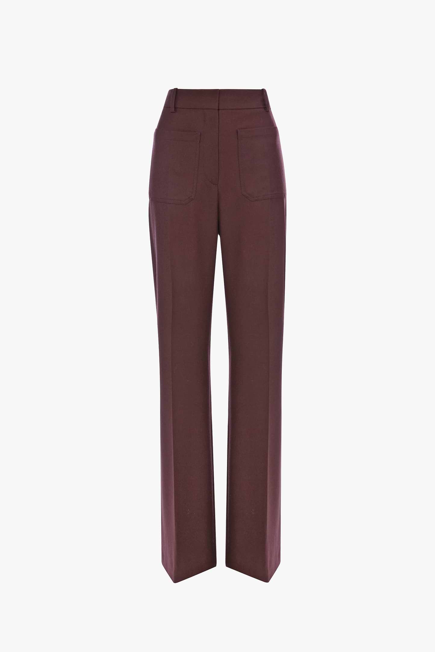Alina Trouser In Dark Burgundy