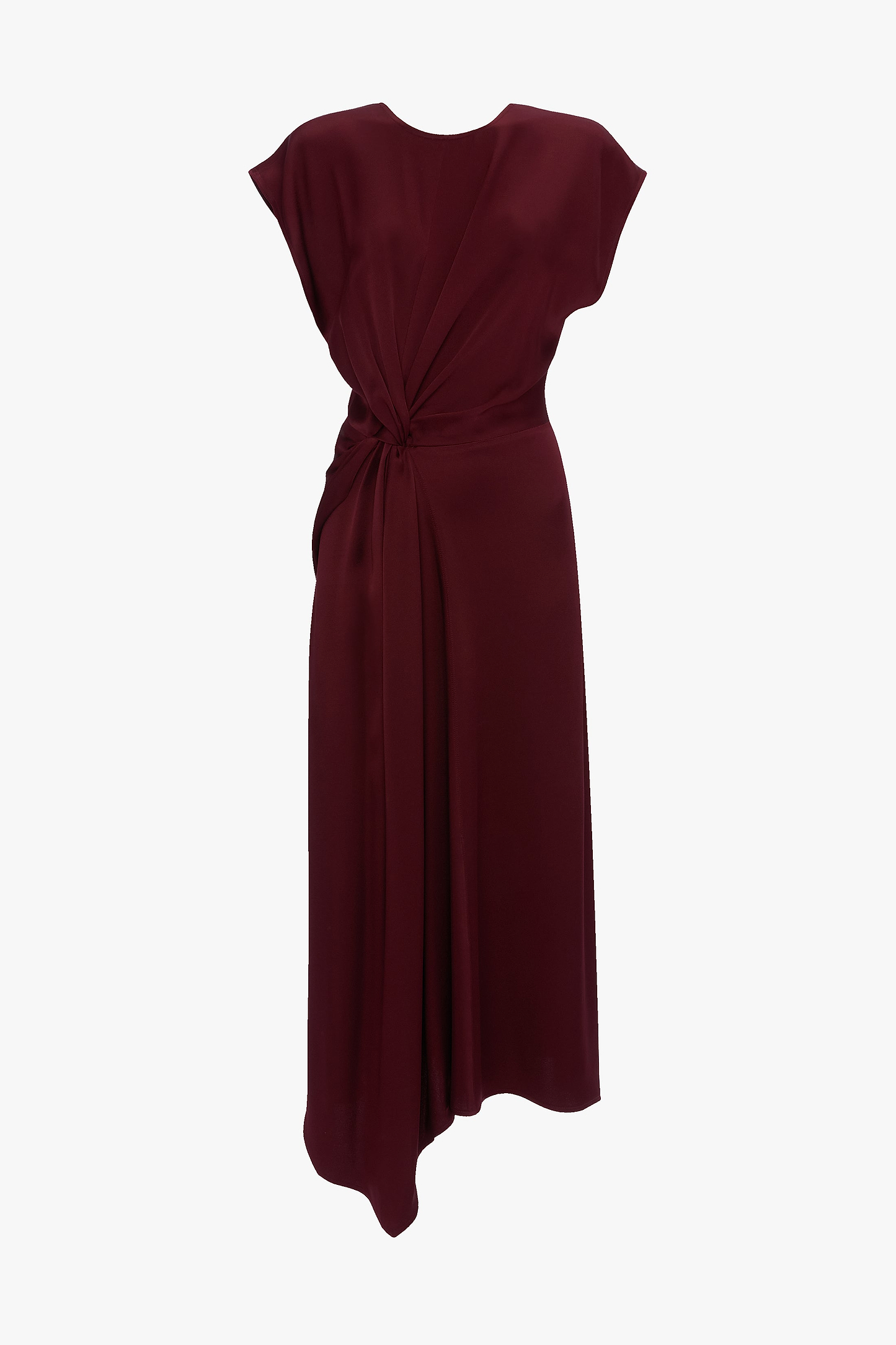 Aria Midi Dress In Burgundy