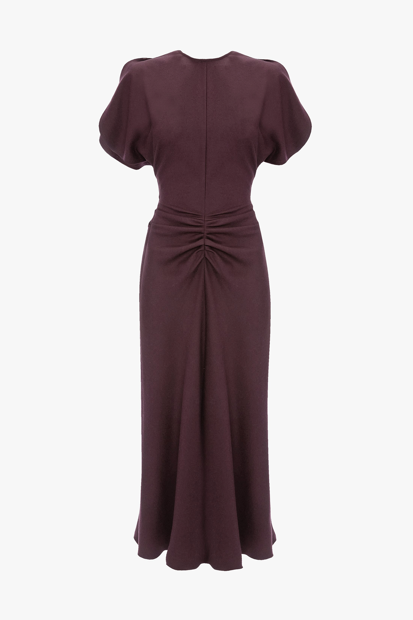 Bela Midi Dress In Dark Burgundy