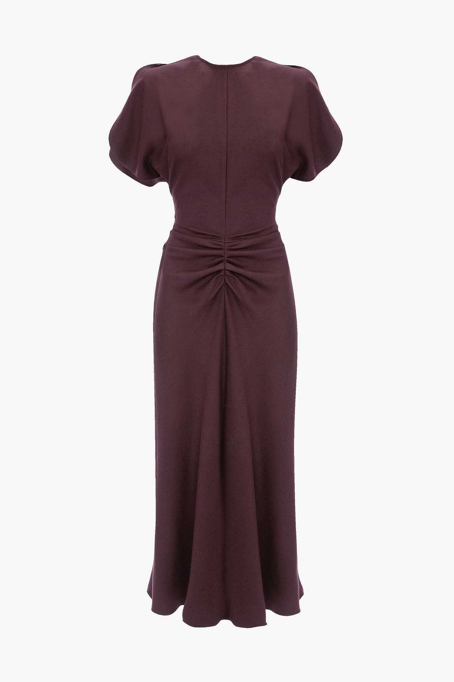 Bela Midi Dress In Dark Burgundy