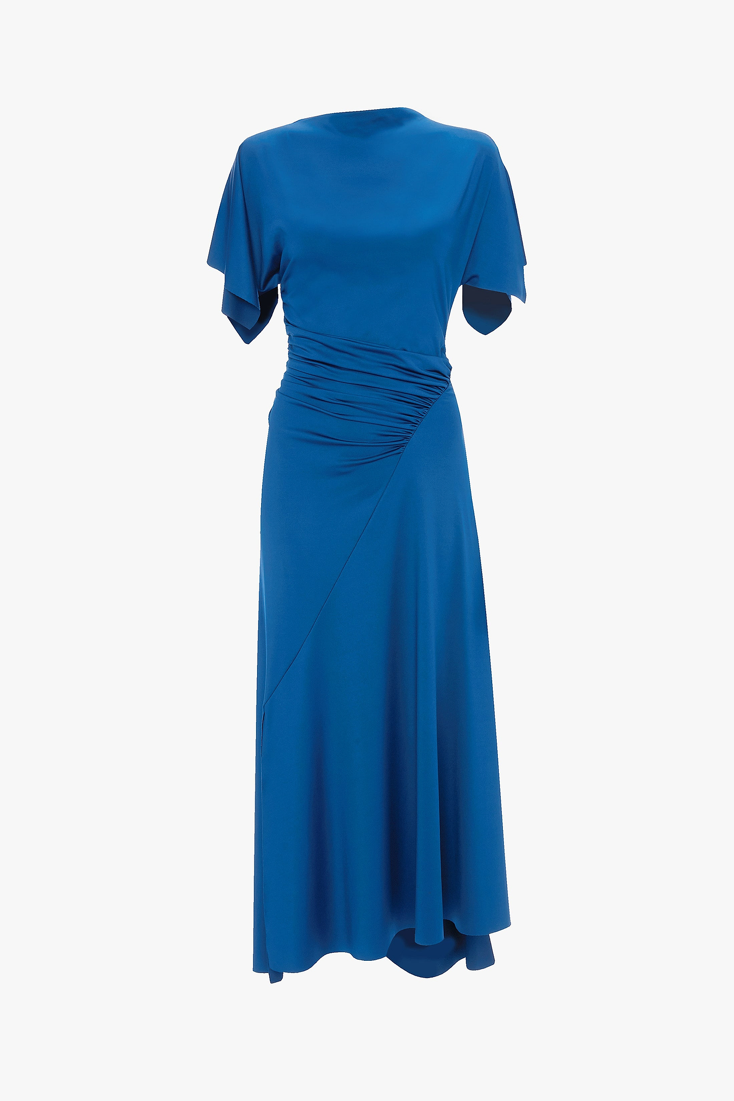 Blousey Midi Dress In Blue