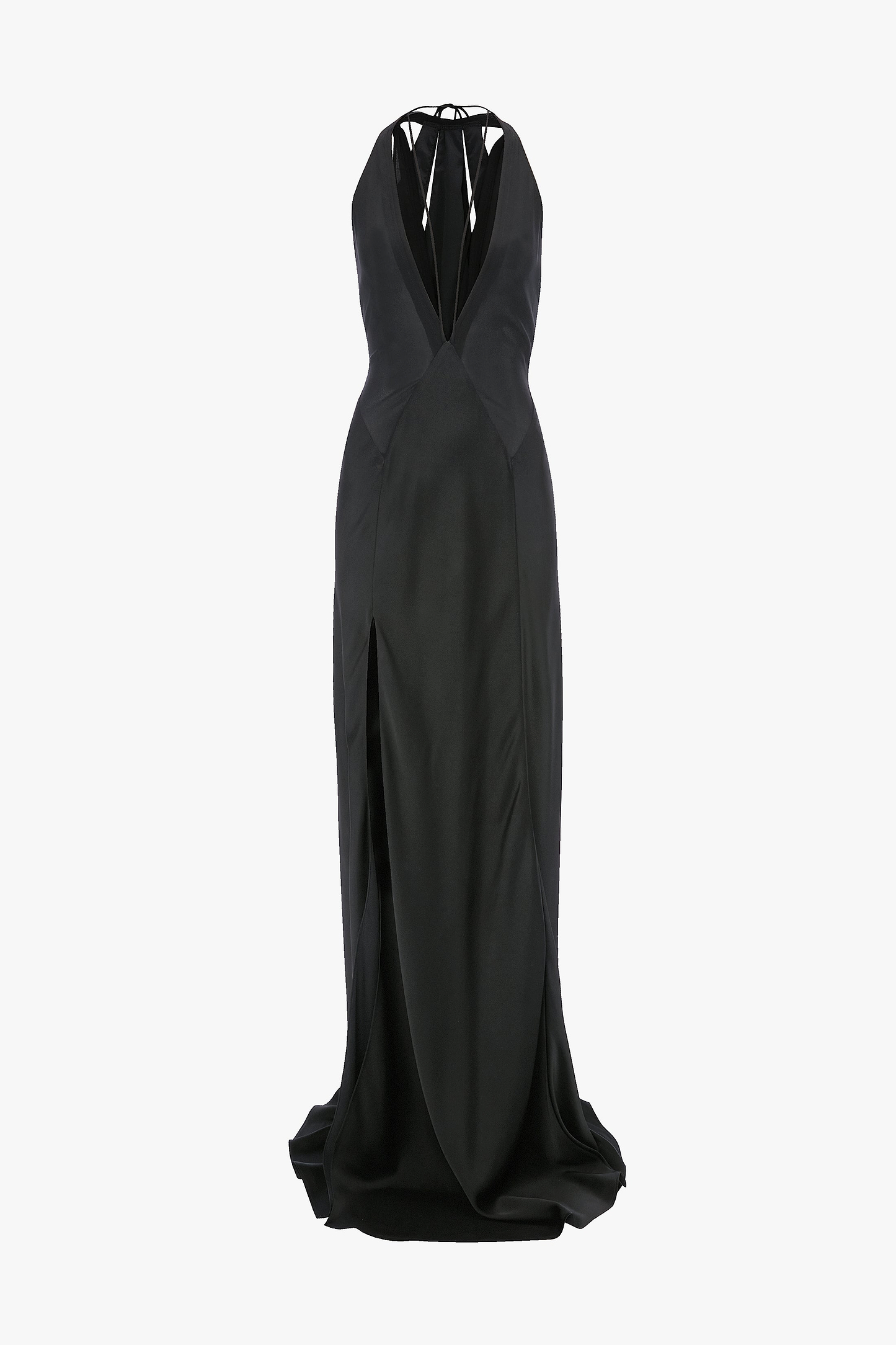 Panelled Cami Gown In Black