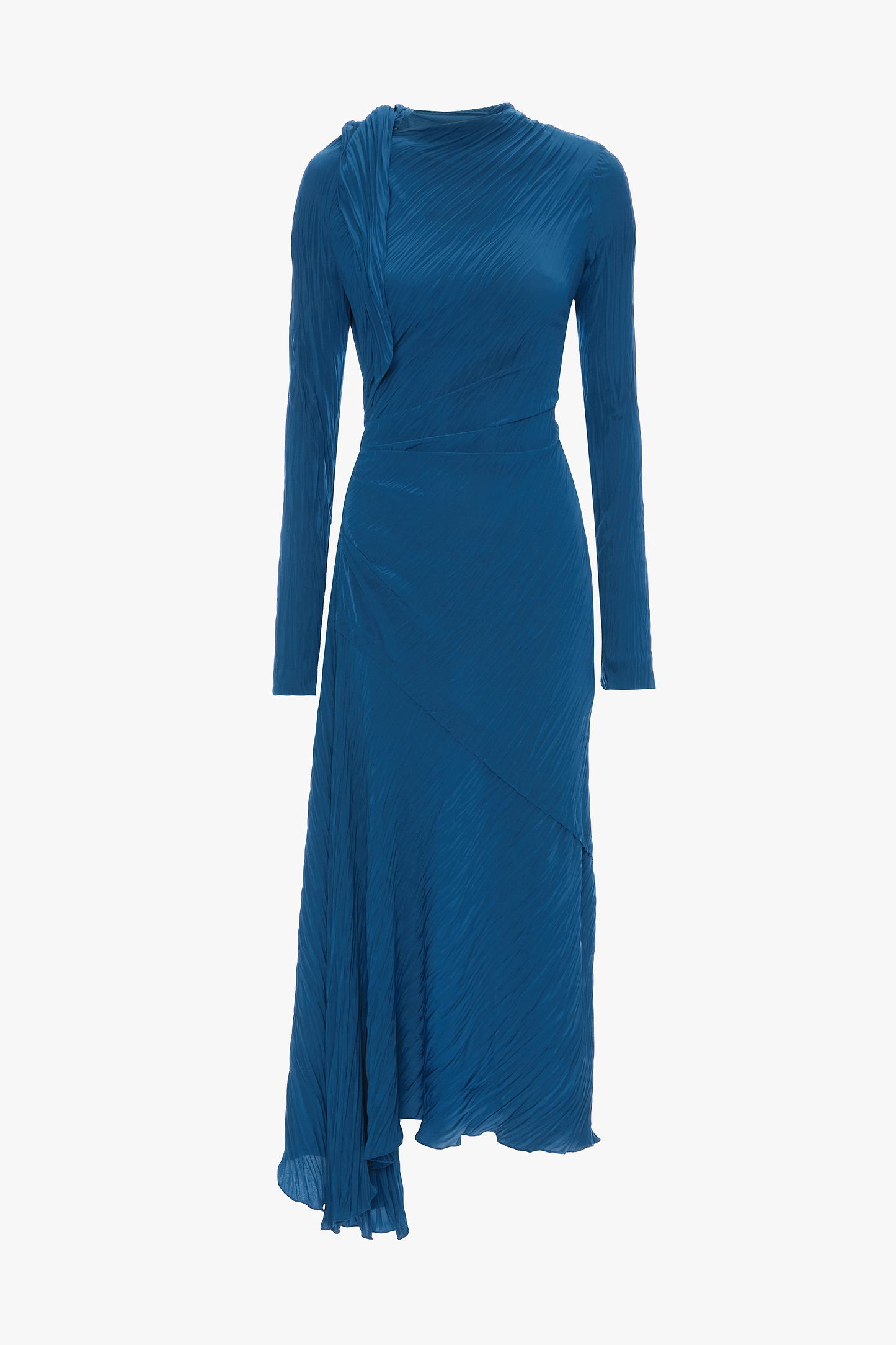 Plisse Dress In Blue