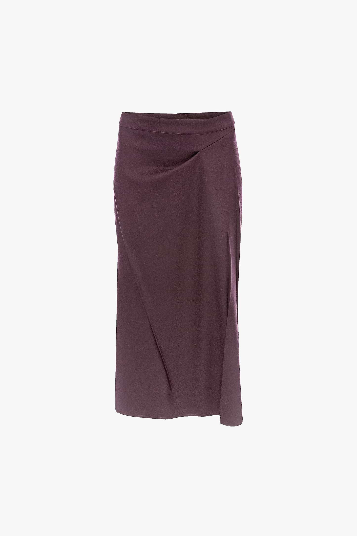 Pressed Skirt In Dark Burgundy