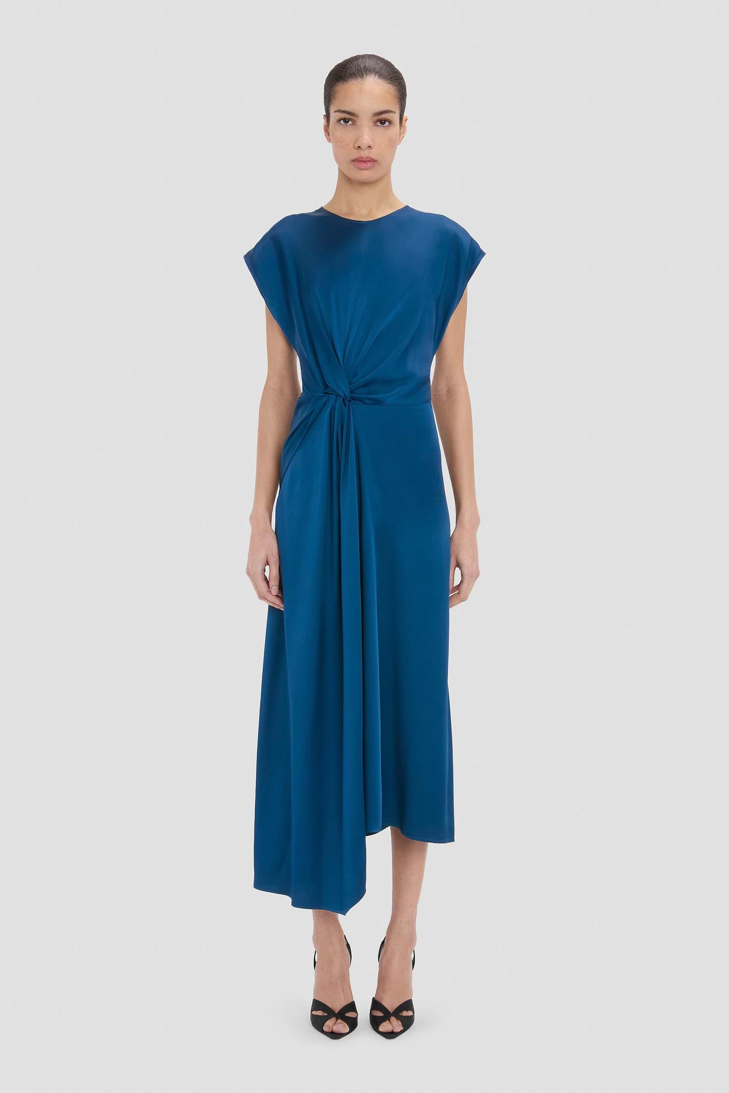 Aria Midi Dress In Blue