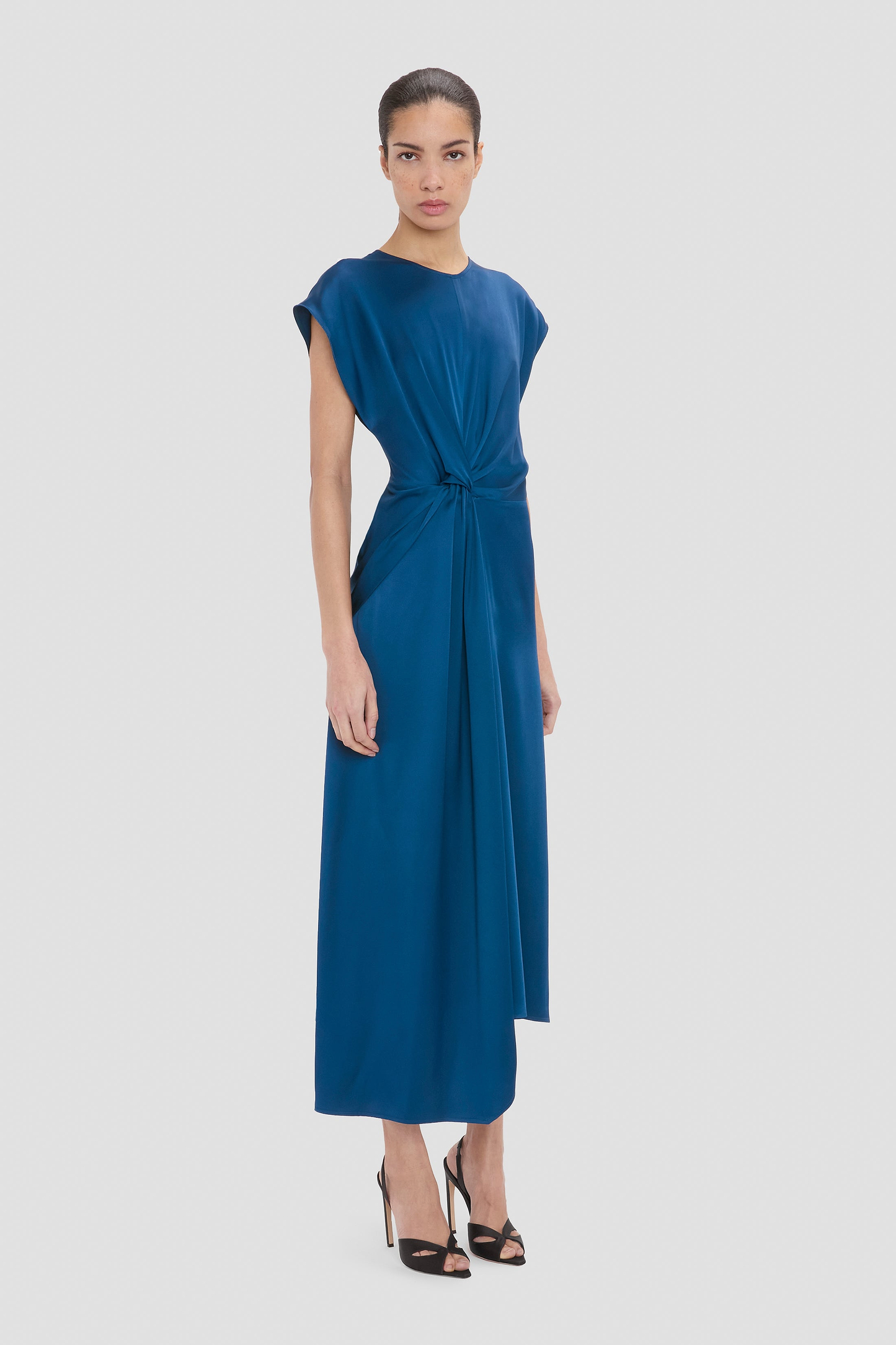 Aria Midi Dress In Blue