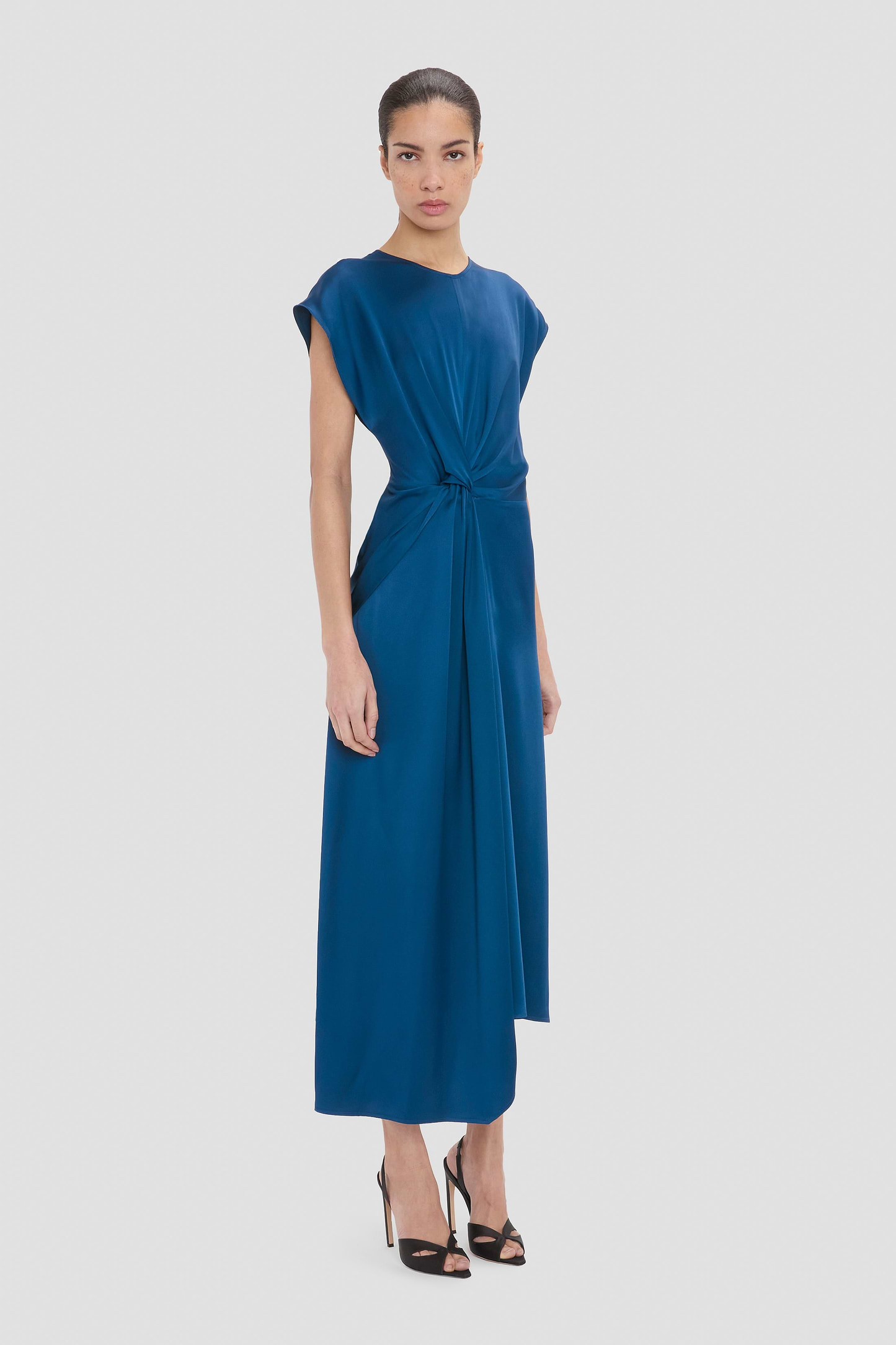 Aria Midi Dress In Blue