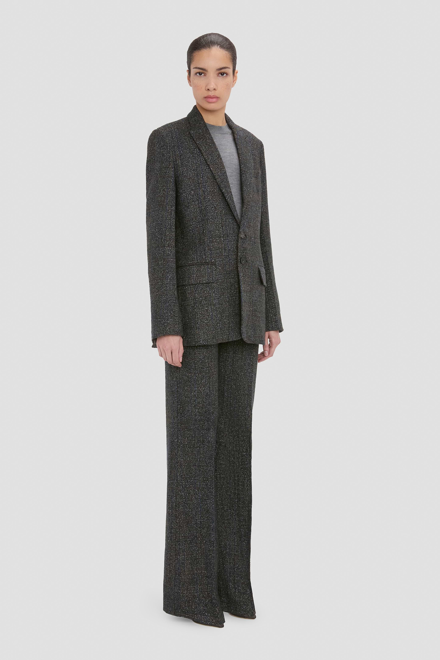 Tailored Jacket In Grey Melange