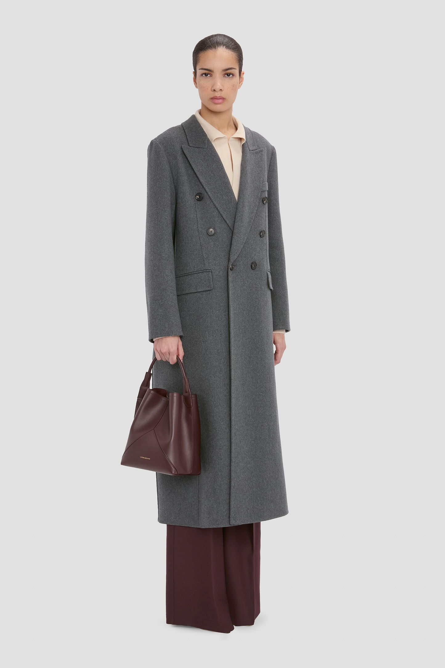 Victoria Bucket Burgundy Soft Calf Leather