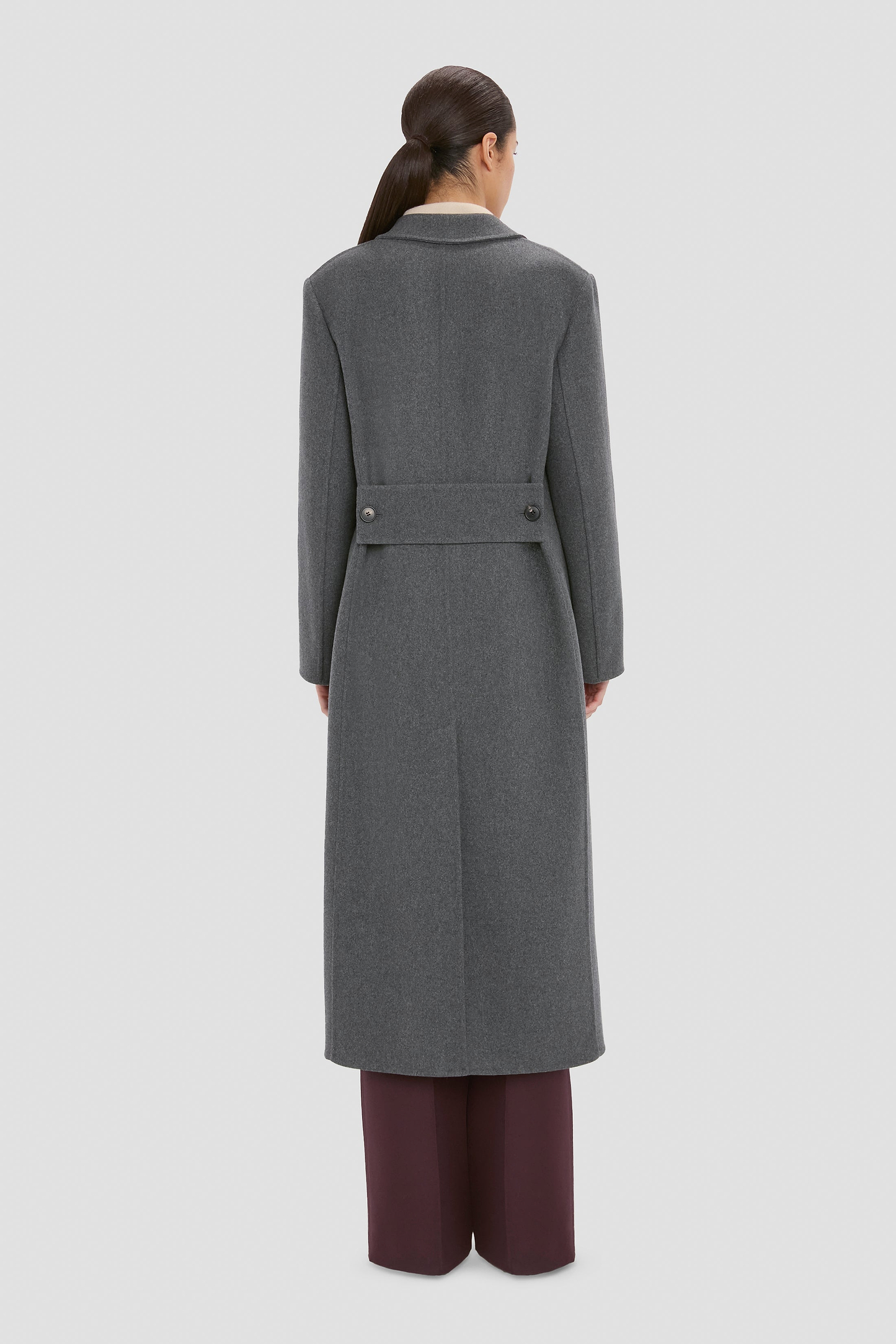 Overcoat In Grey Melange