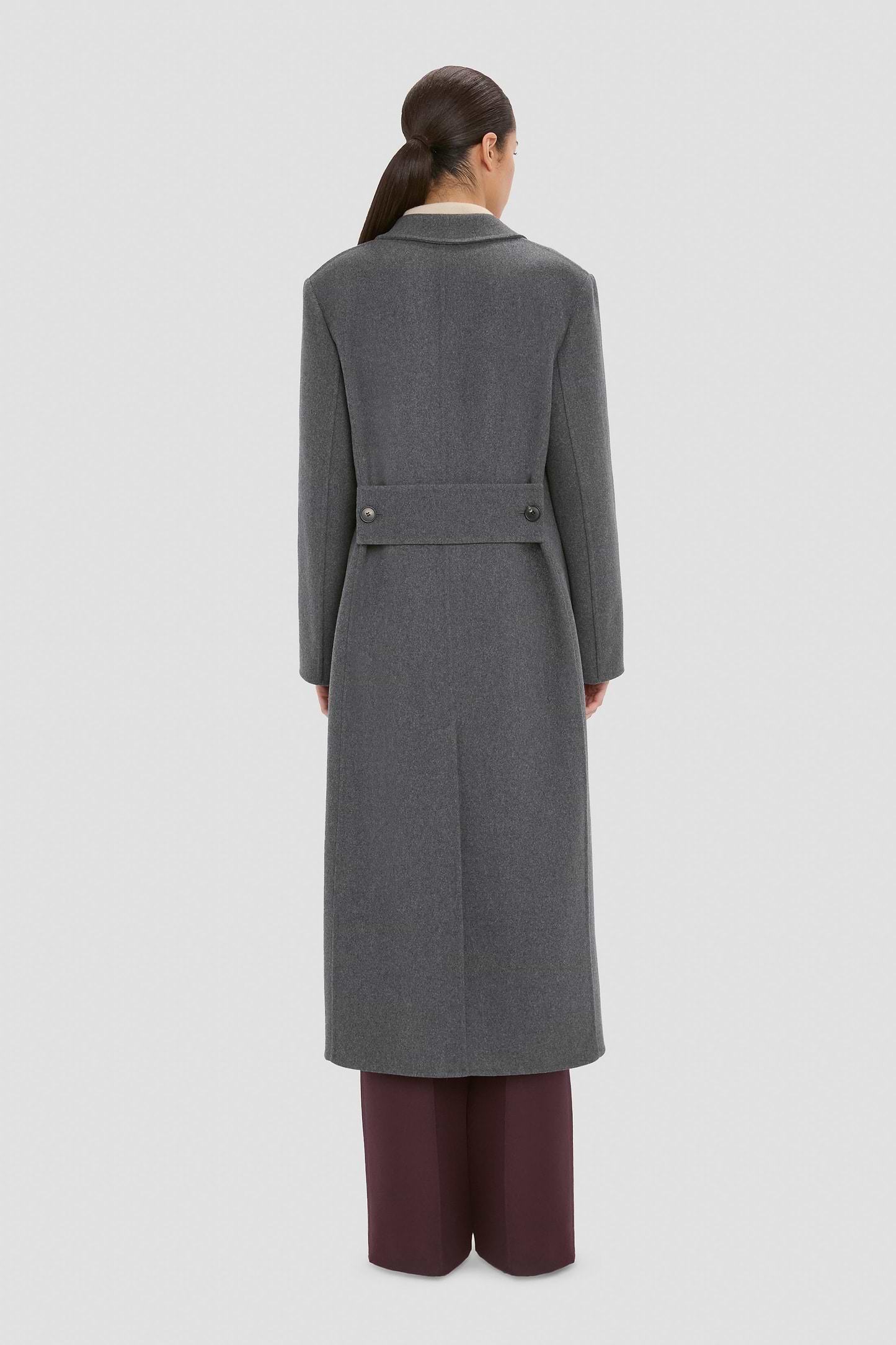 Overcoat In Grey Melange