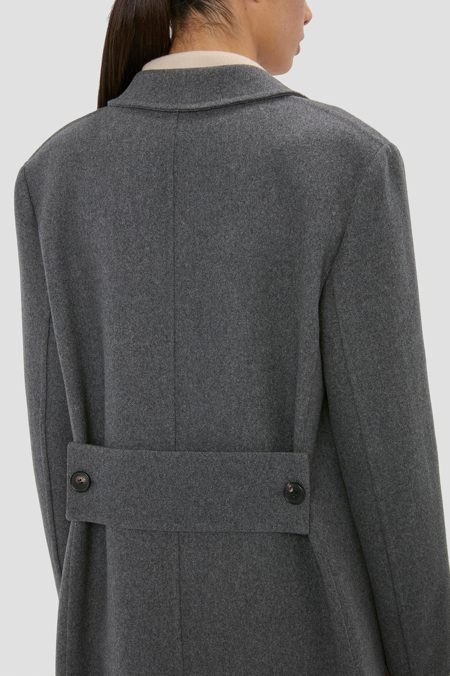Overcoat In Grey Melange
