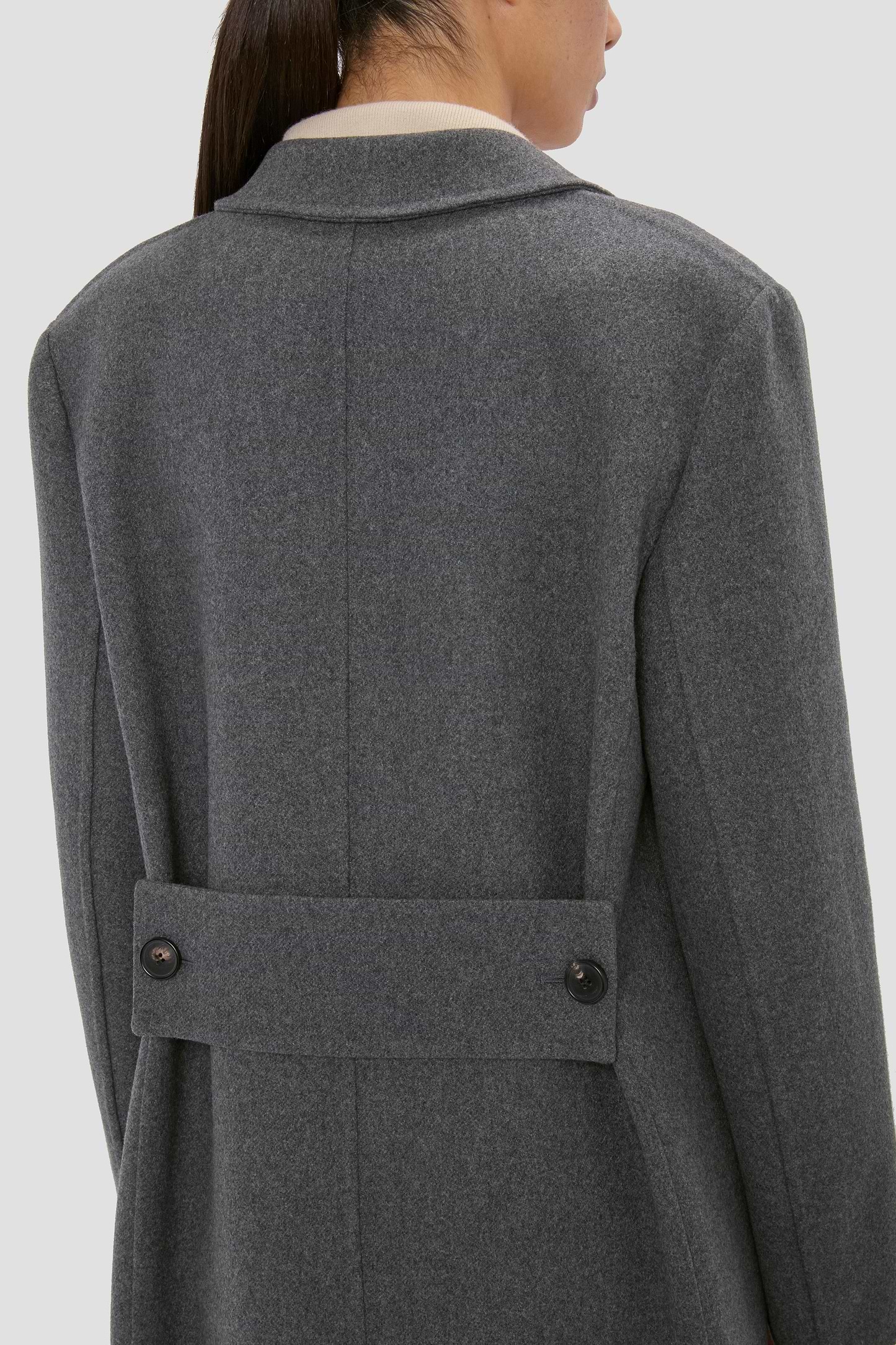 Overcoat In Grey Melange