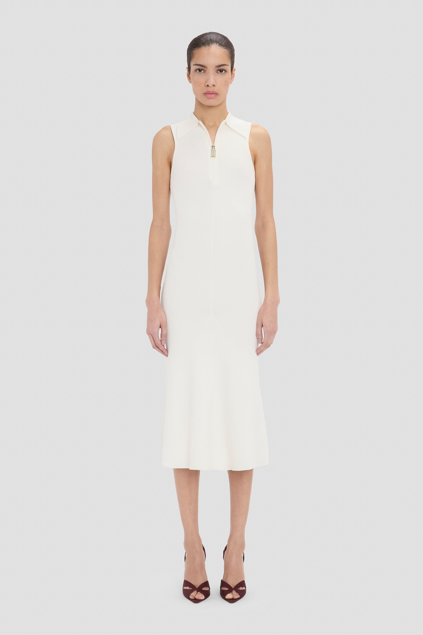 Mira Midi Dress In White