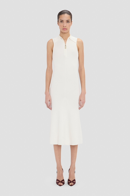 Mira Midi Dress In White