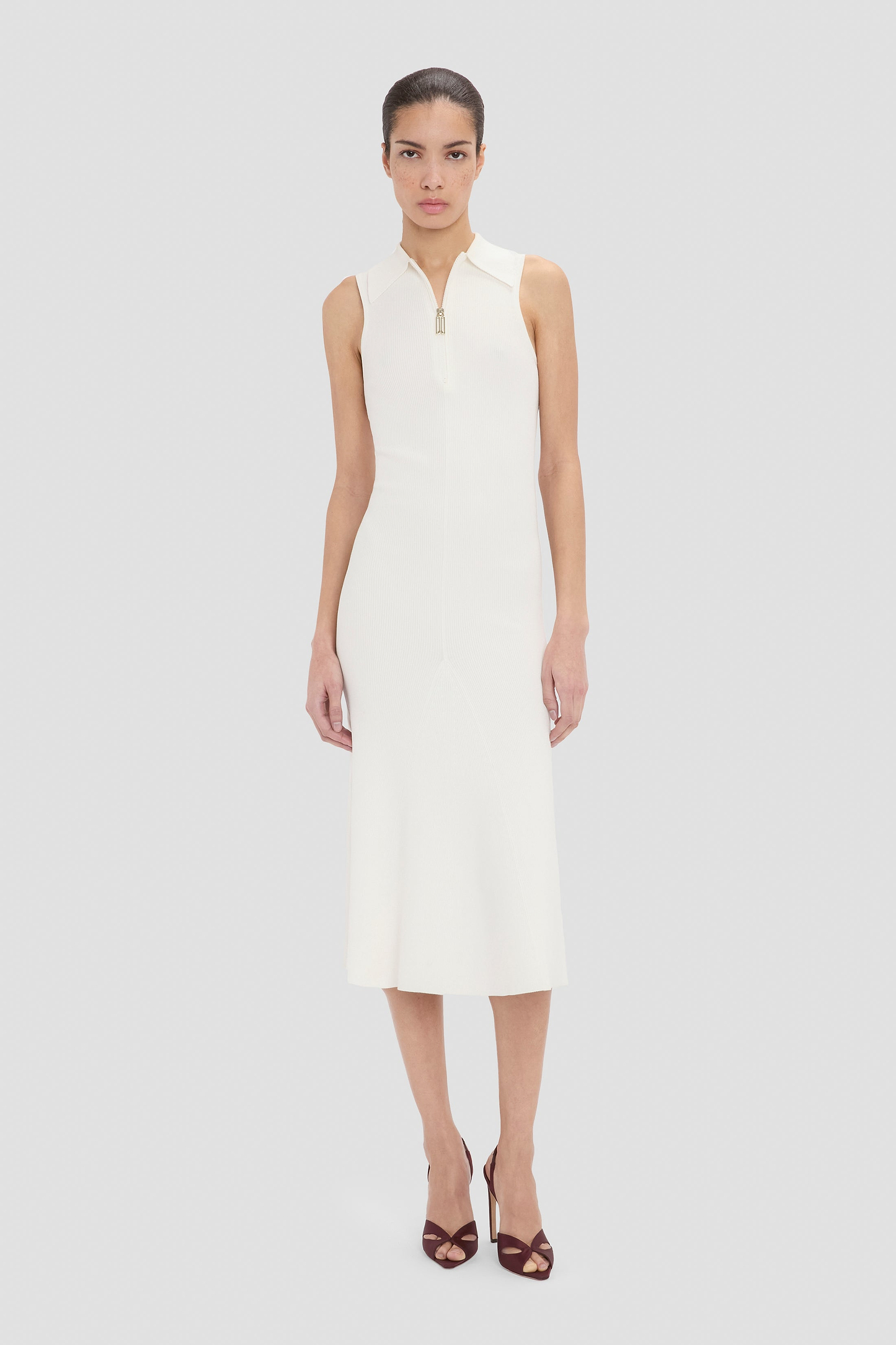 Mira Midi Dress In White
