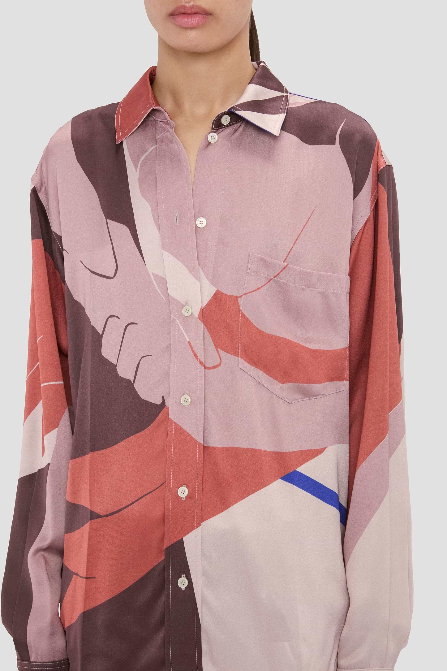 Remi Shirt In Abstract Earth Print