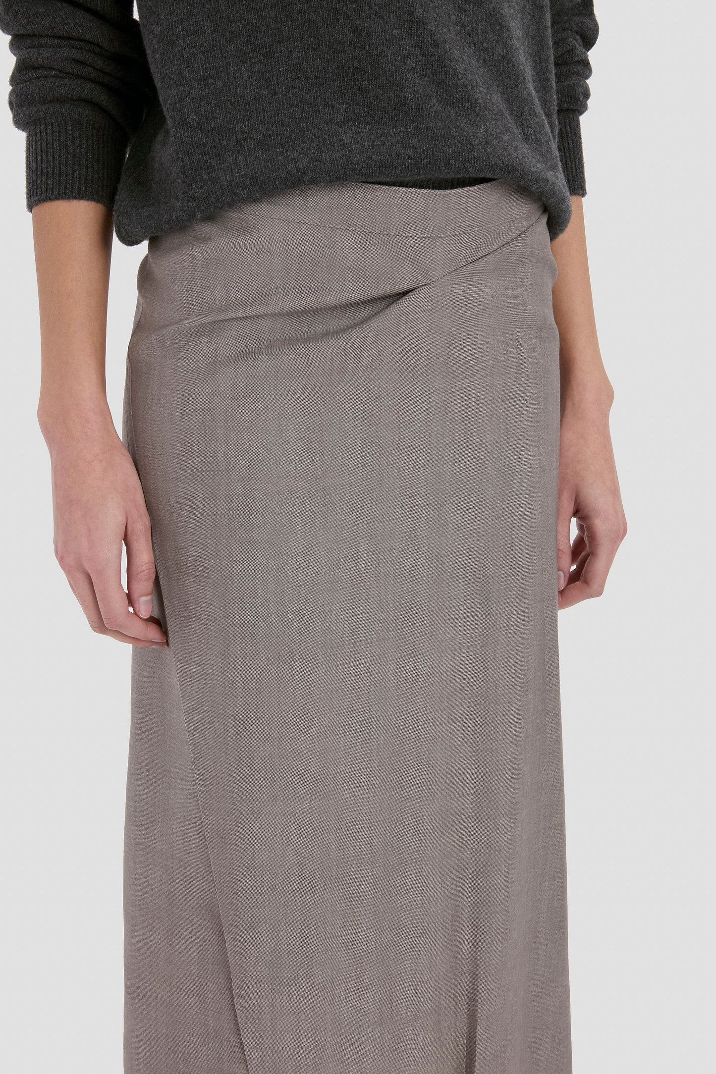 Pressed Skirt In Grey