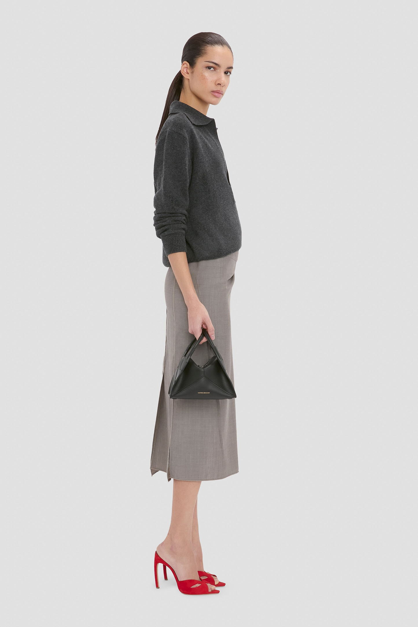 Victoria Plié Mini Bag Black Soft Calf Leather