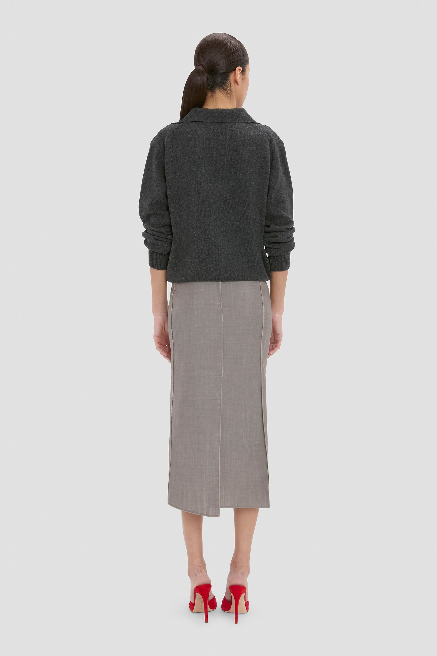 Pressed Skirt In Grey