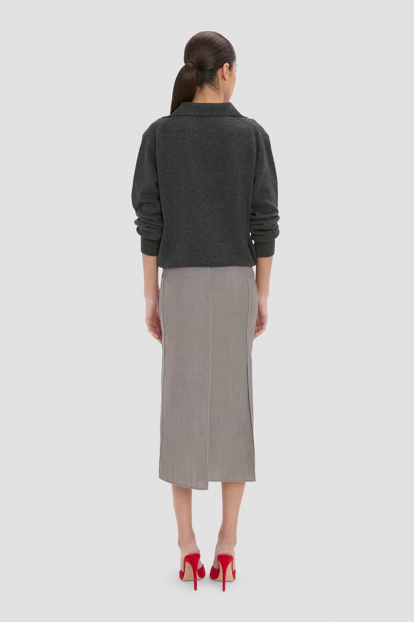 Pressed Skirt In Grey