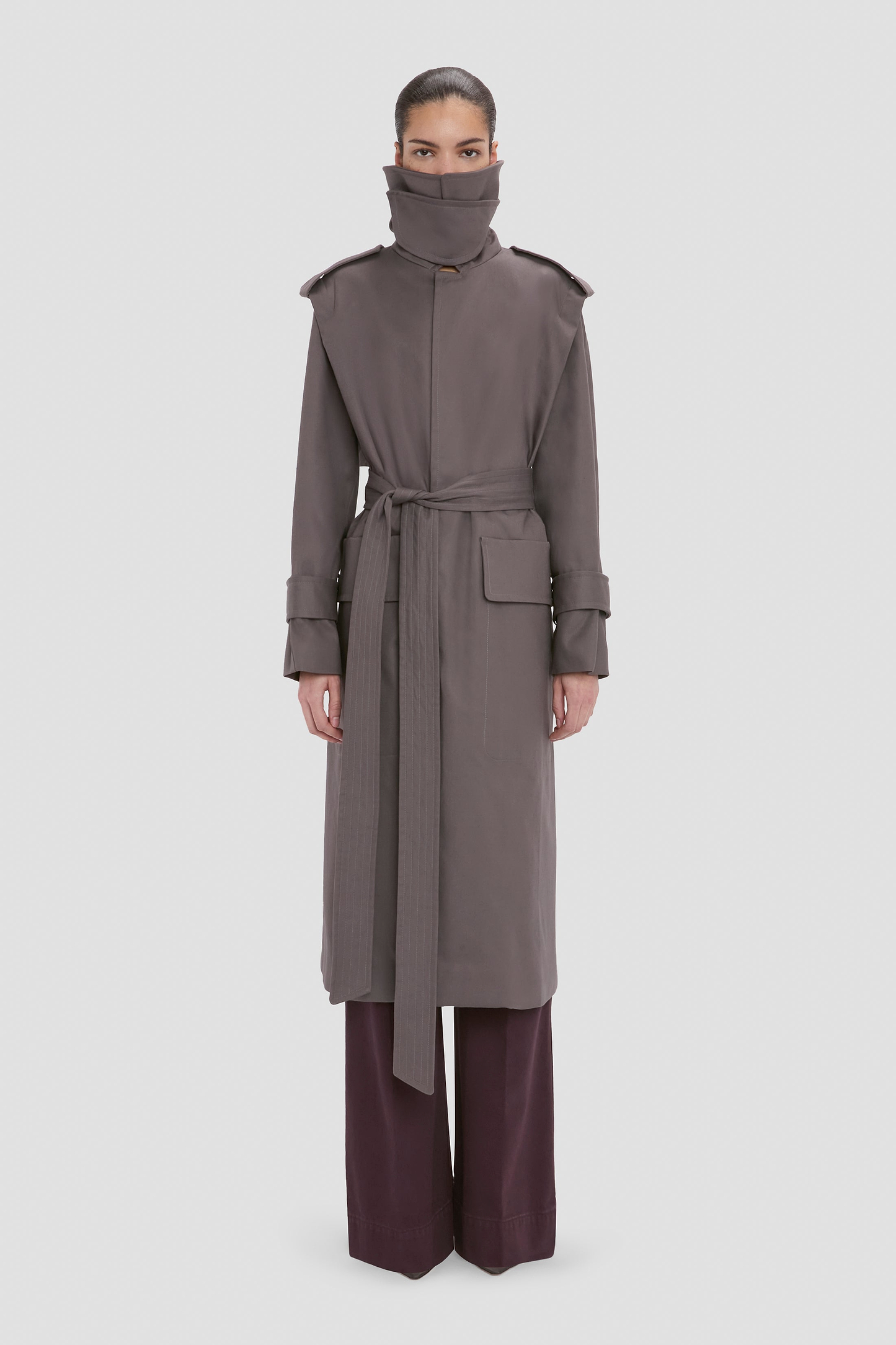 Philippa Trench Coat In Grey