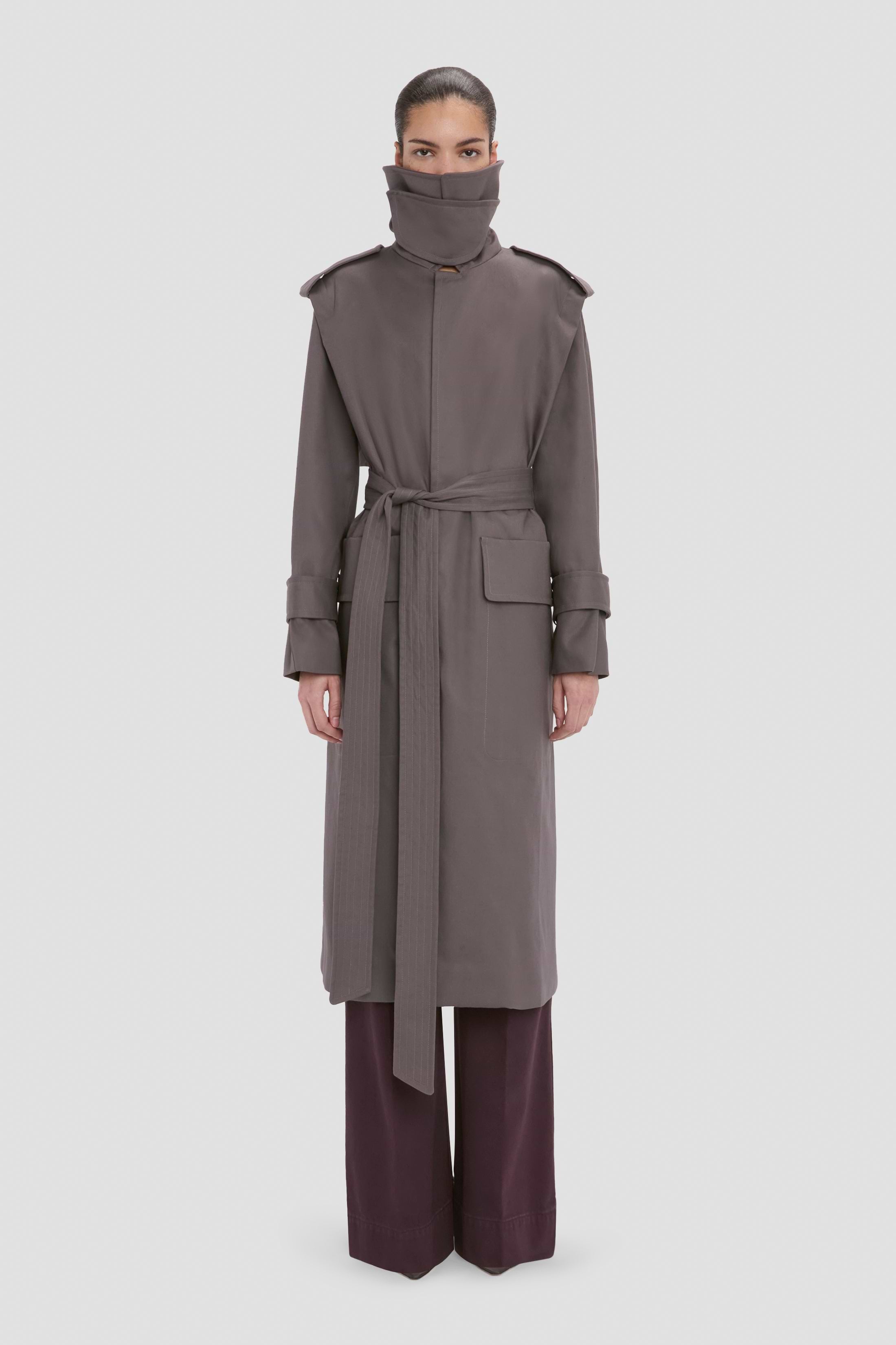 Philippa Trench Coat In Grey